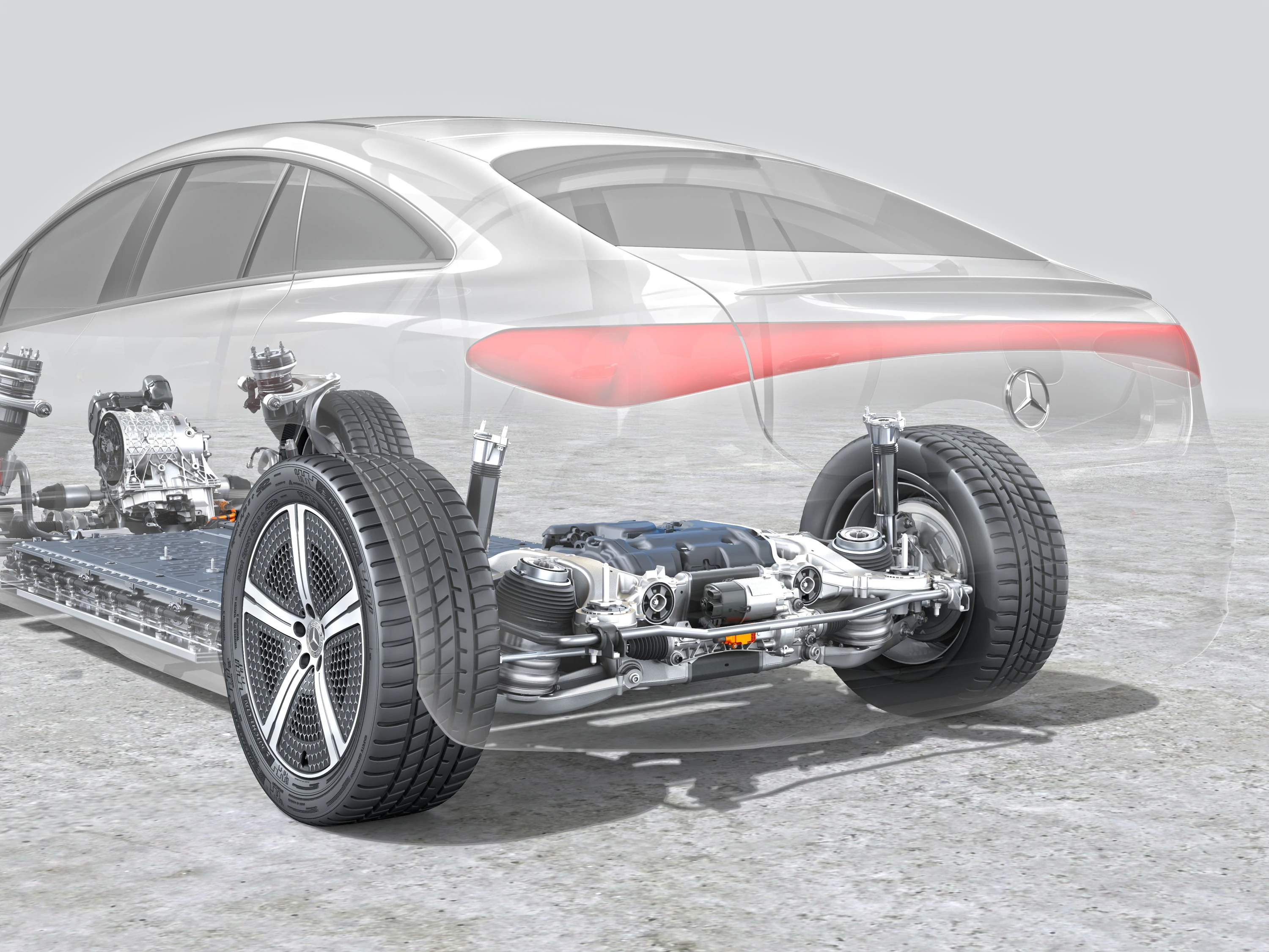 Mercedes EQS 400 technology view