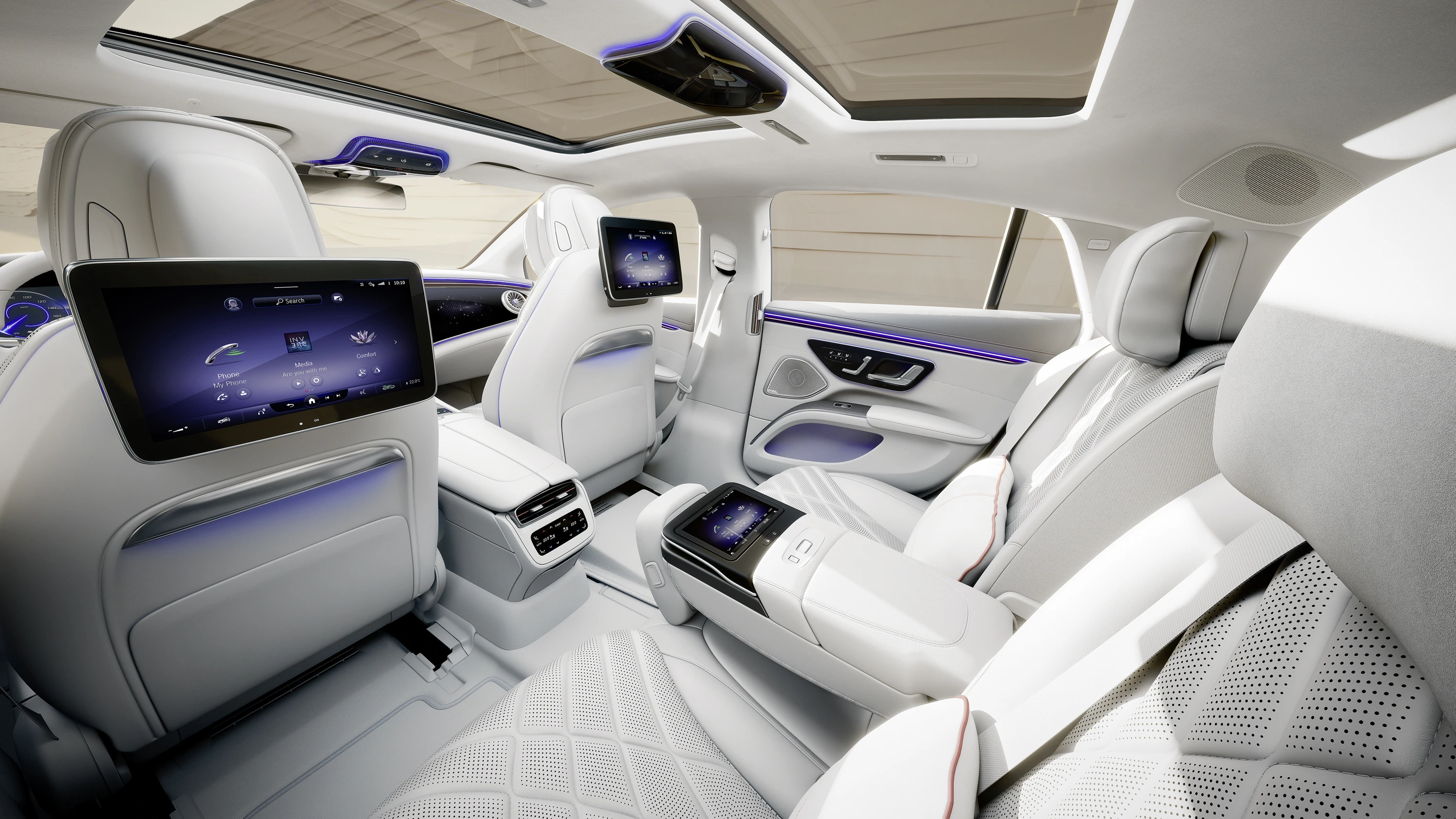 Mercedes-EQ EQS 450 4MATIC secondrowseats view