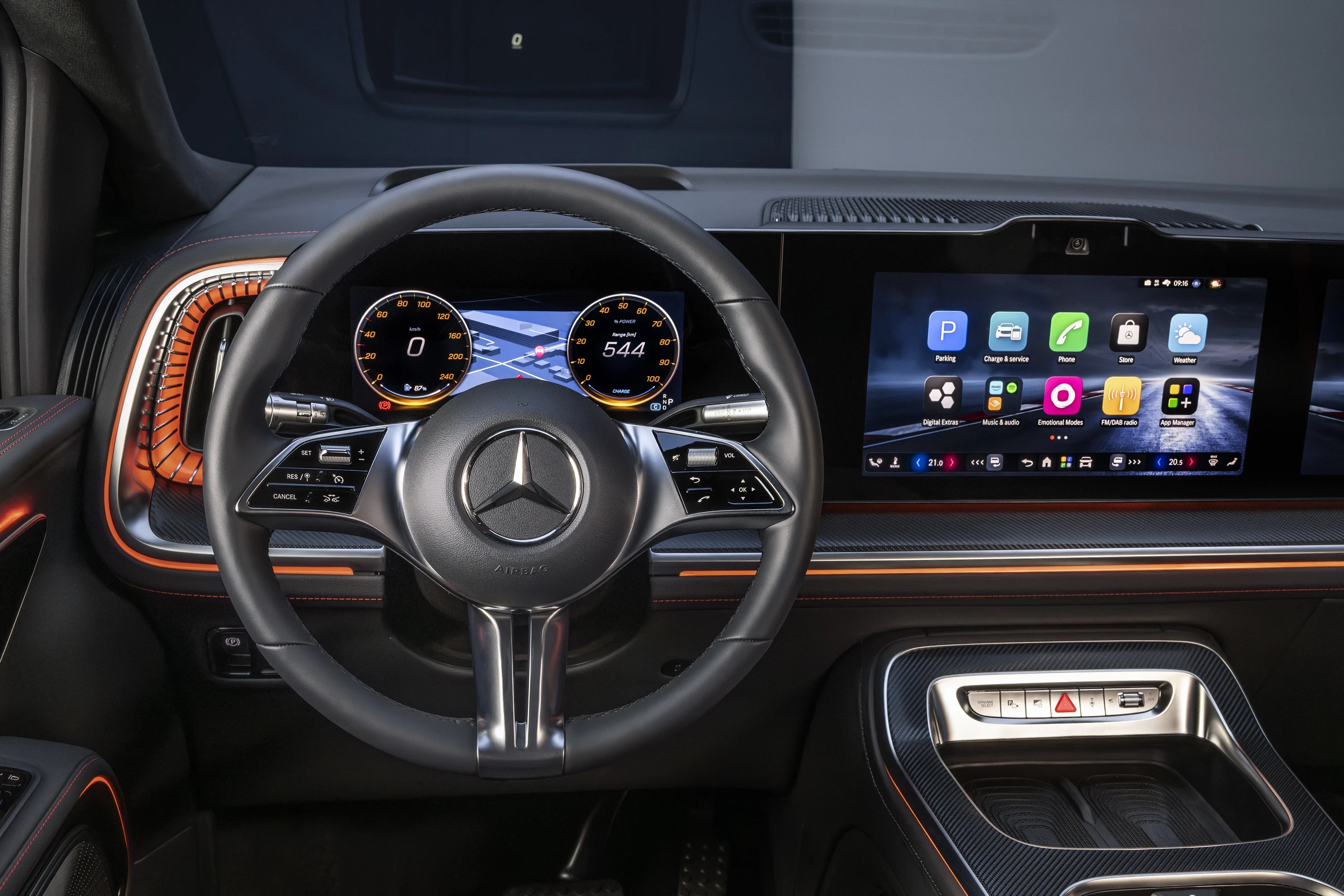 Mercedes VLE 300 screens view