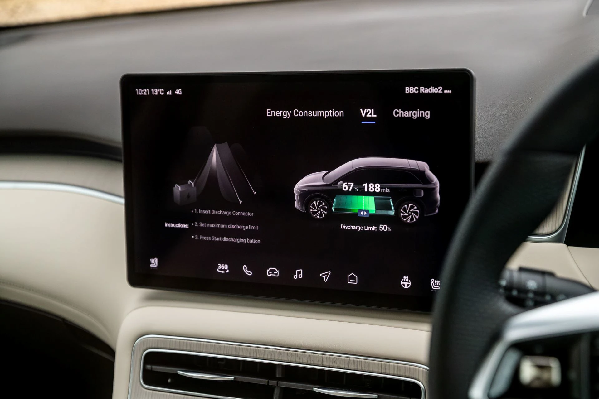 MG MGS6 EV AWD screens view