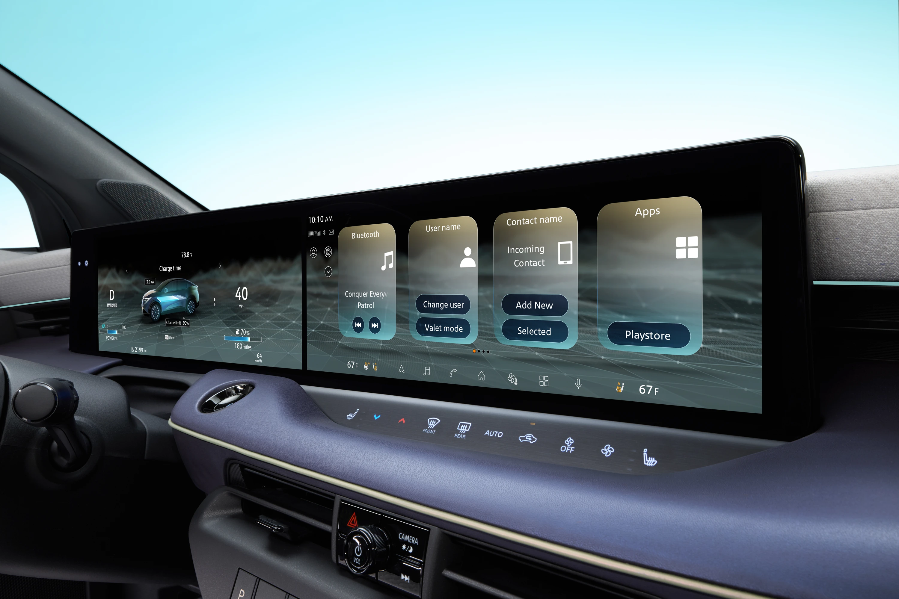 Nissan Leaf Standard Range screens view