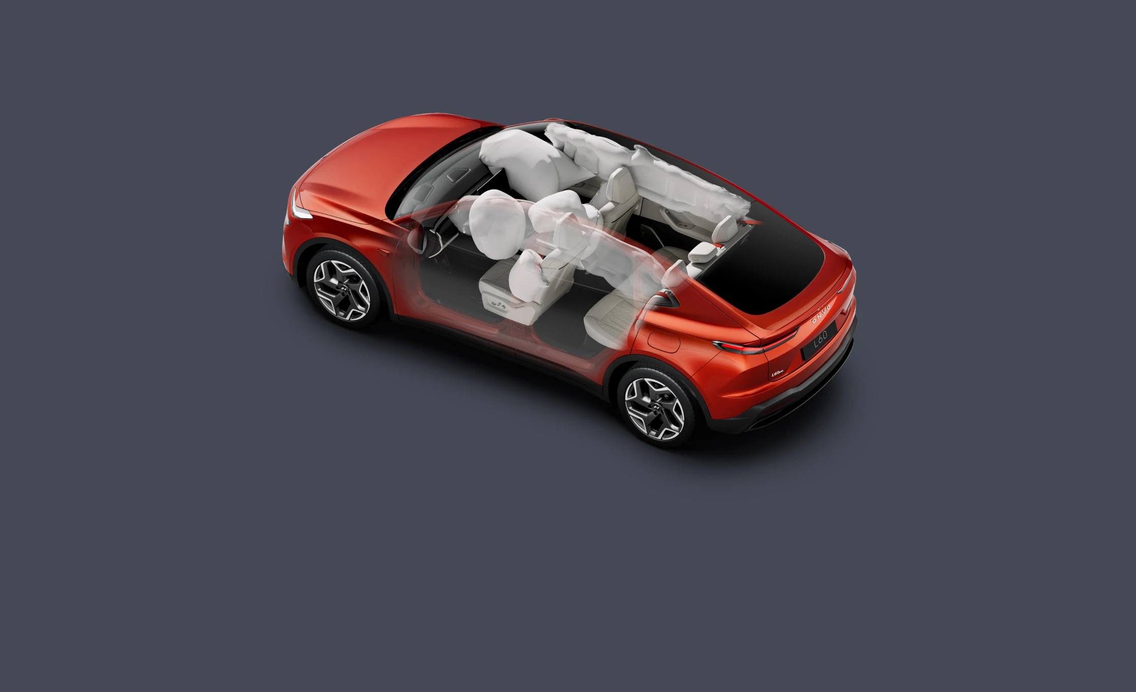 Onvo L60 RWD airbags view