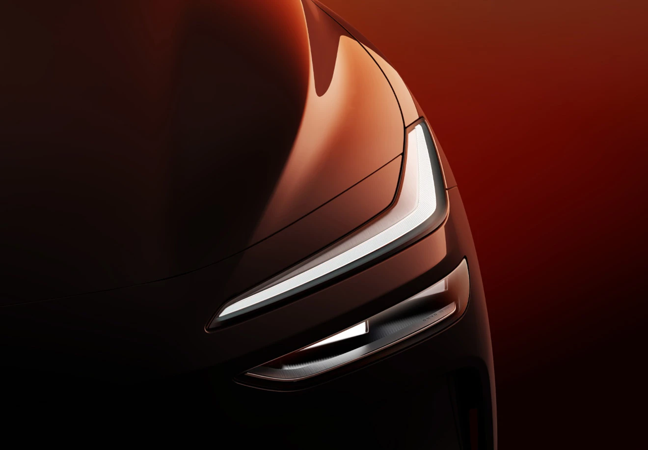 Onvo L60 RWD headlights view