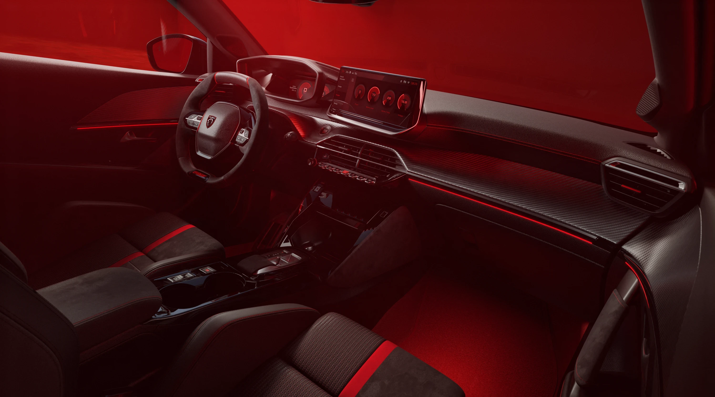 Peugeot E-208 GTi interior view