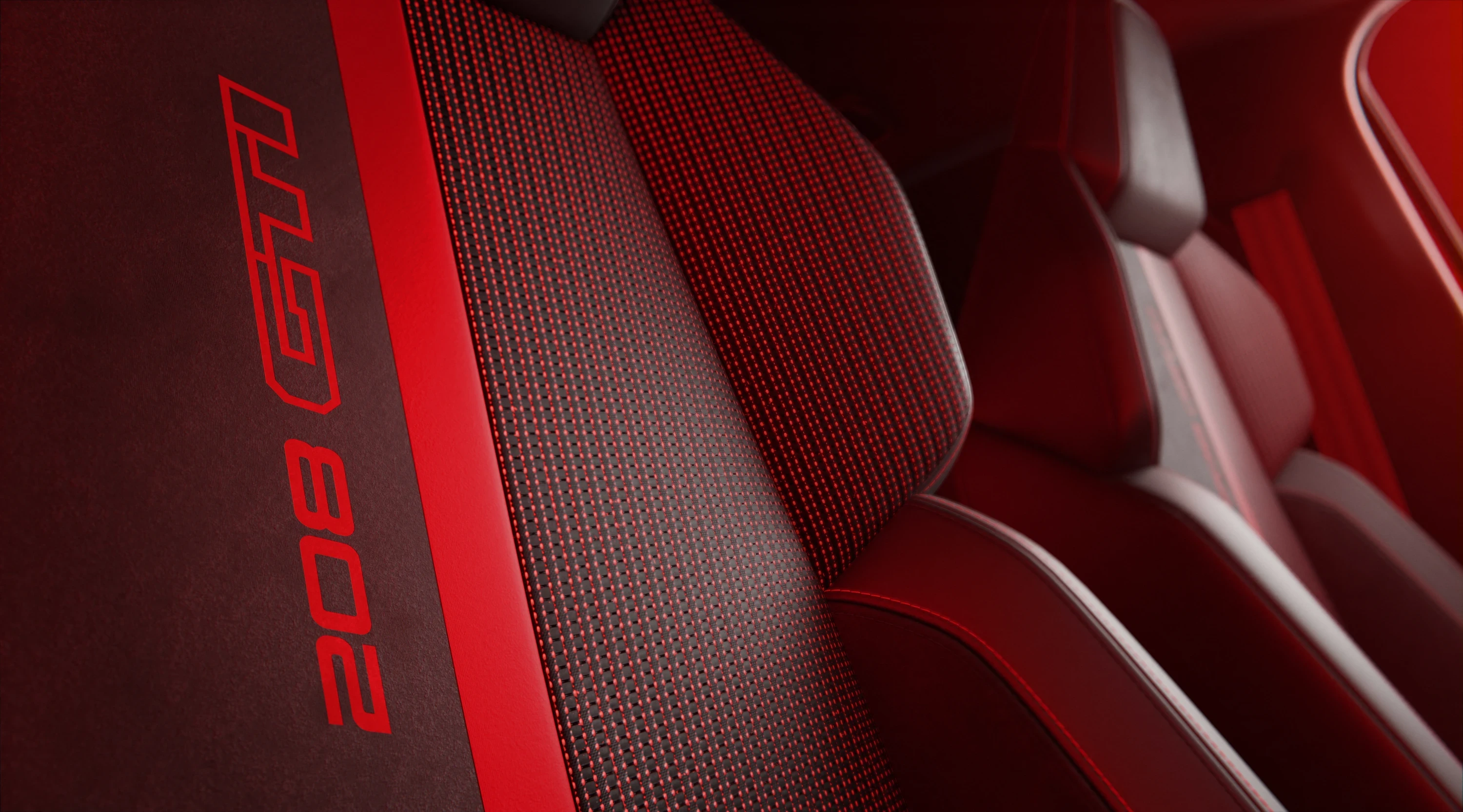 Peugeot E-208 GTi frontseats view