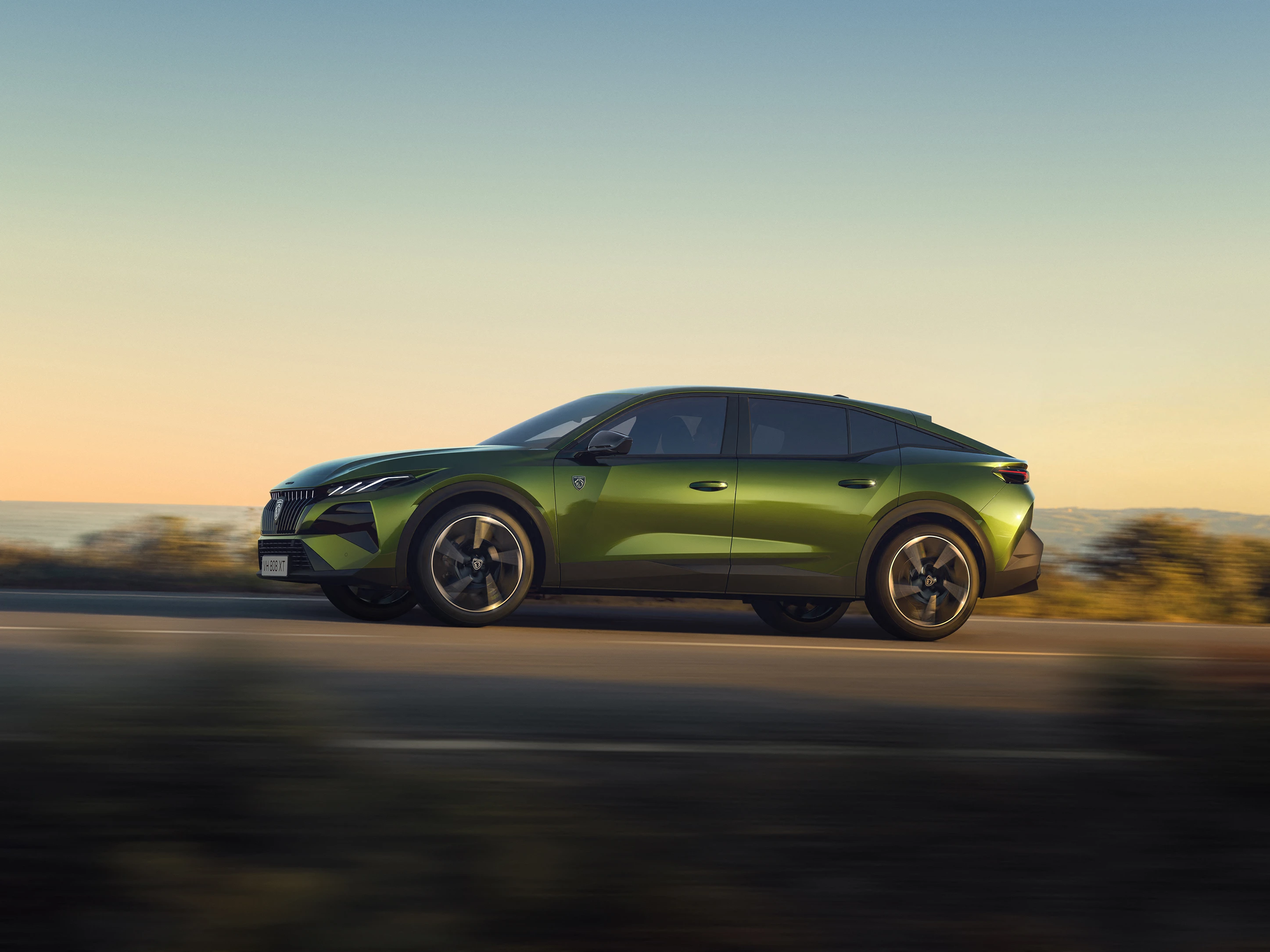 Peugeot e-408 58 kWh exterior view