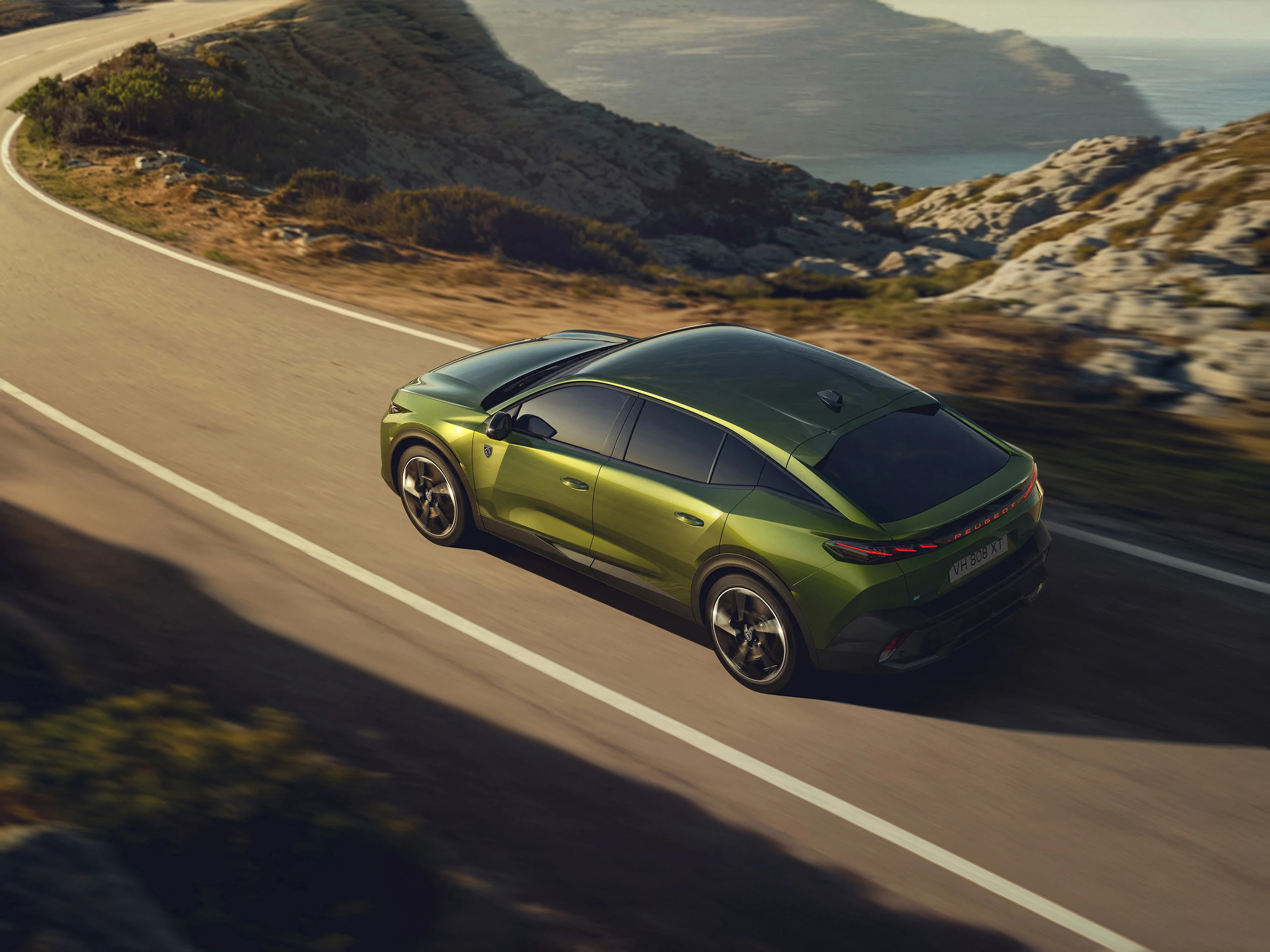 Peugeot e-408 58 kWh exterior view