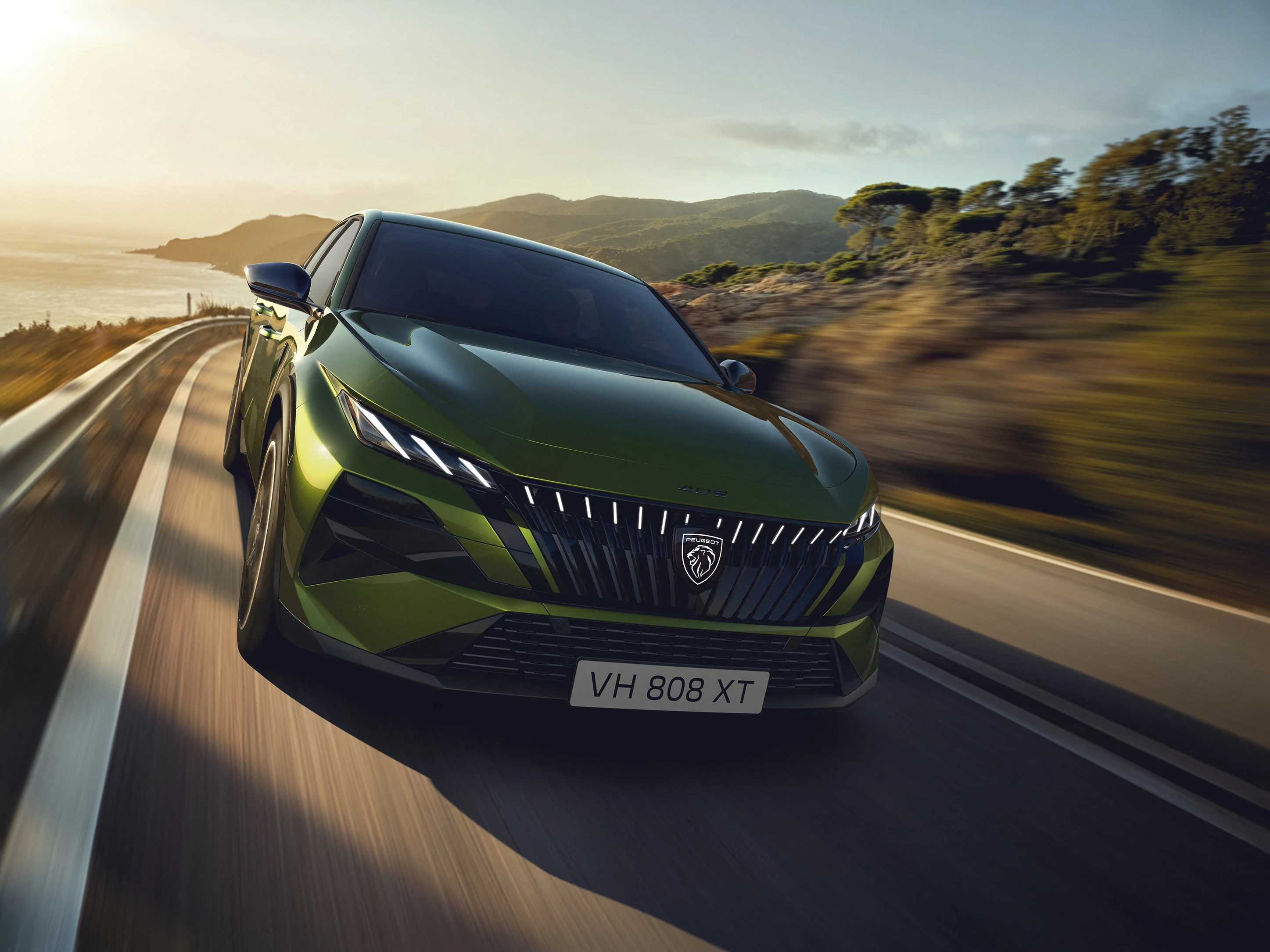Peugeot e-408 58 kWh exterior view