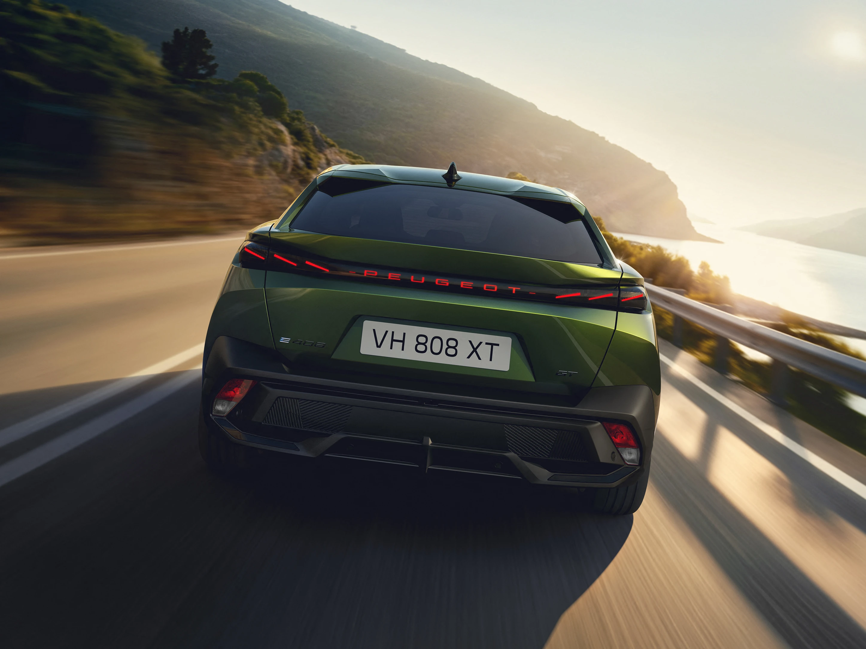 Peugeot e-408 58 kWh exterior view