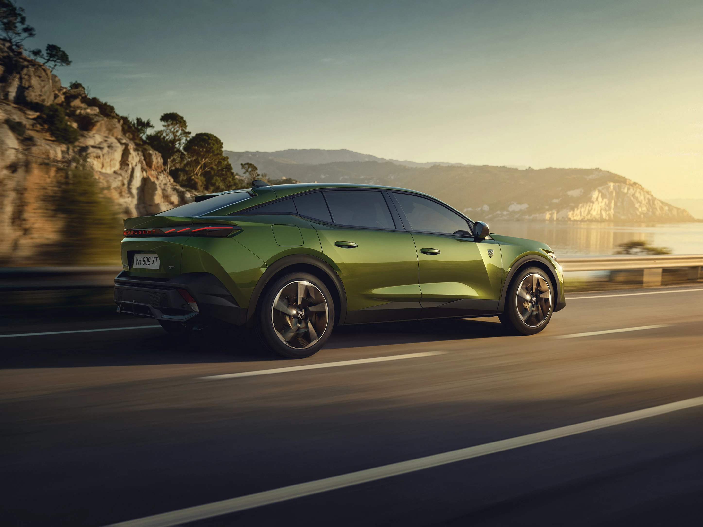 Peugeot e-408 58 kWh exterior view