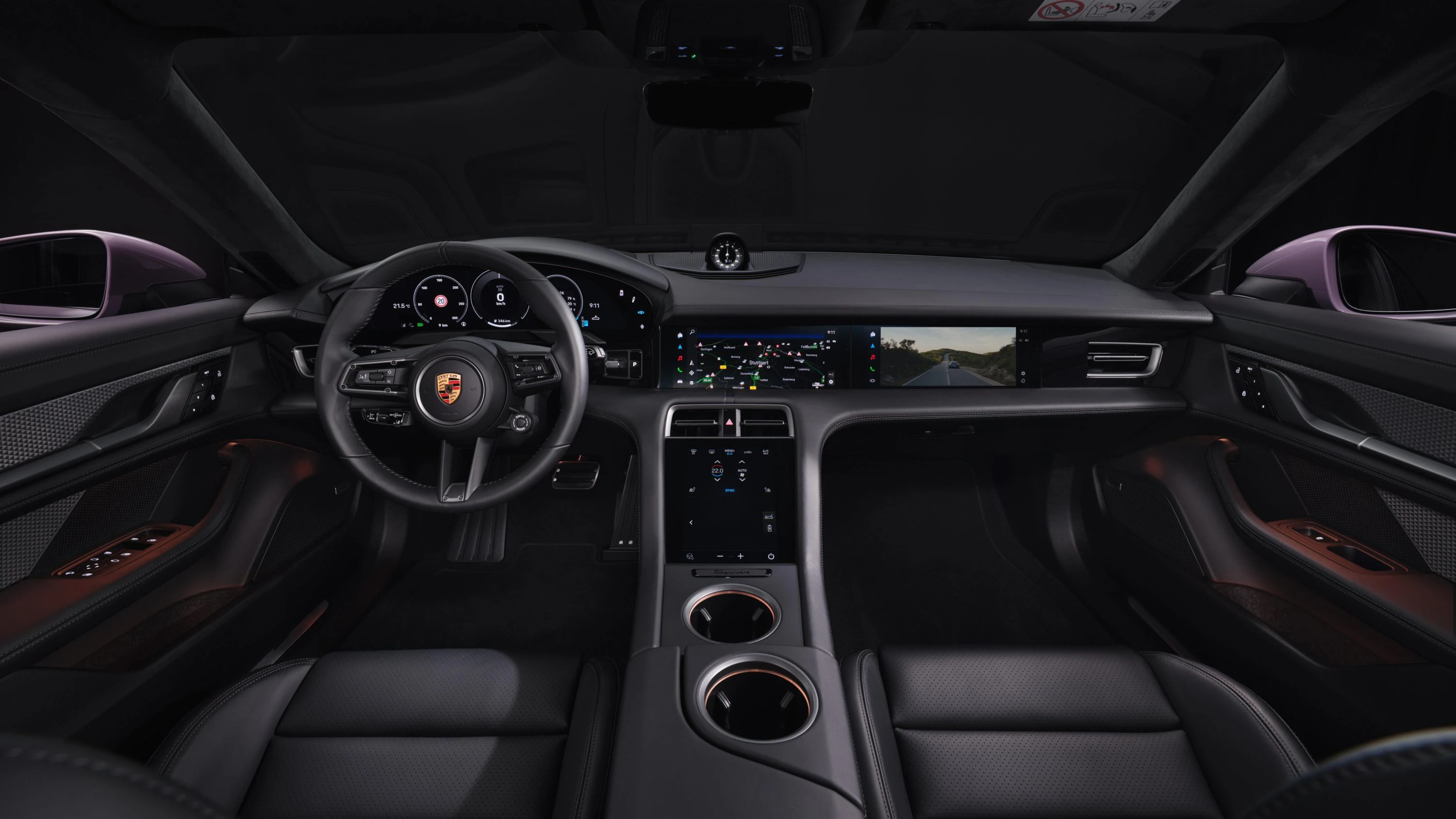 Porsche Taycan 4S Sport Turismo interior view