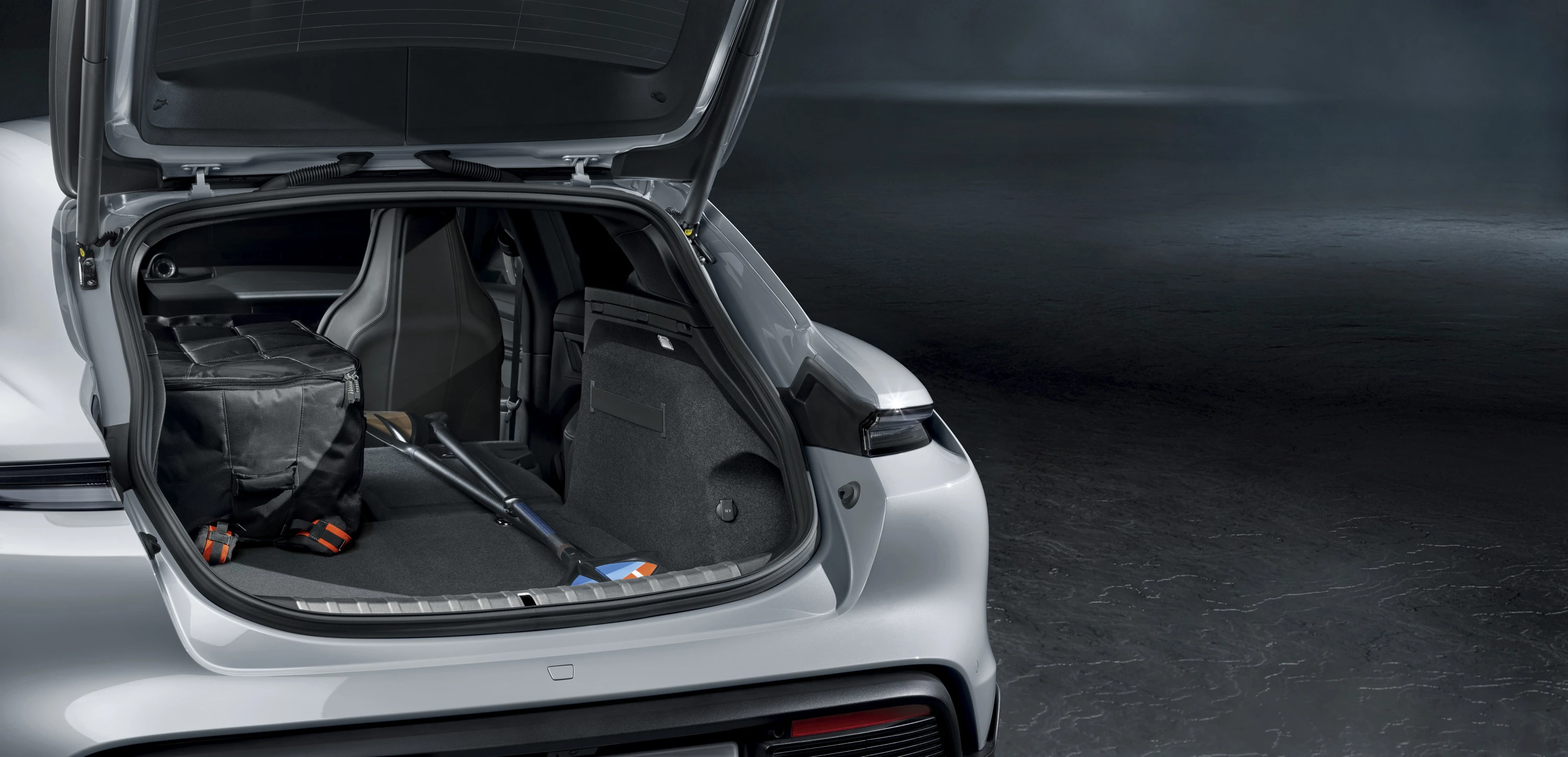 Porsche Taycan Turbo S Cross Turismo trunk view