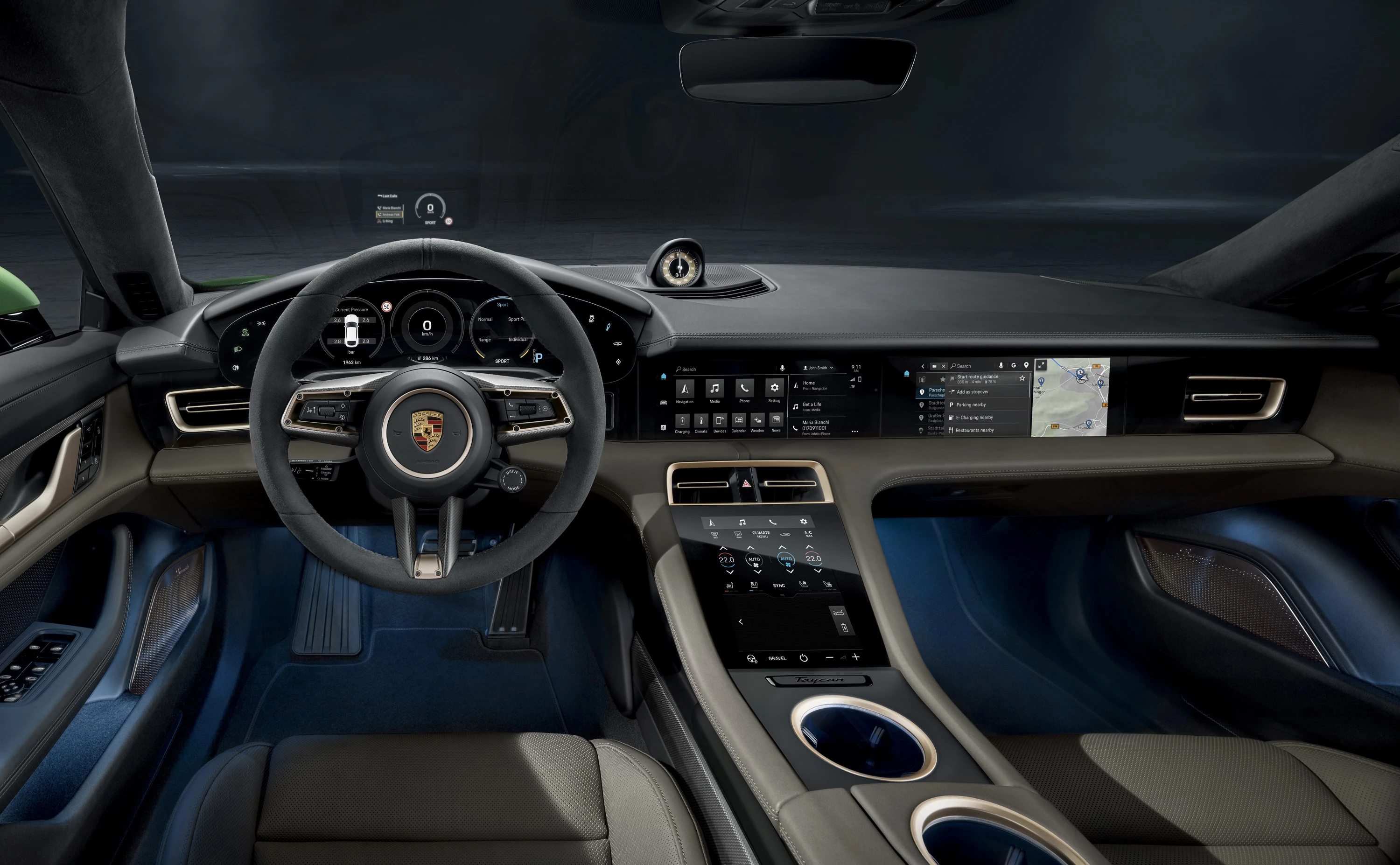 Porsche Taycan Turbo S Cross Turismo (GEN1) screens view