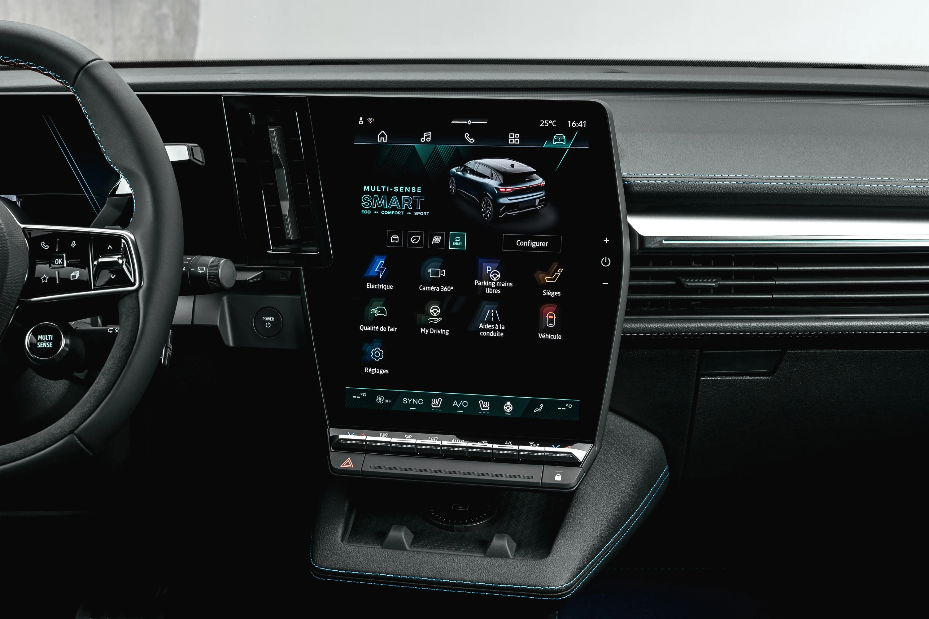 Renault Megane E-Tech 67 kWh screens view