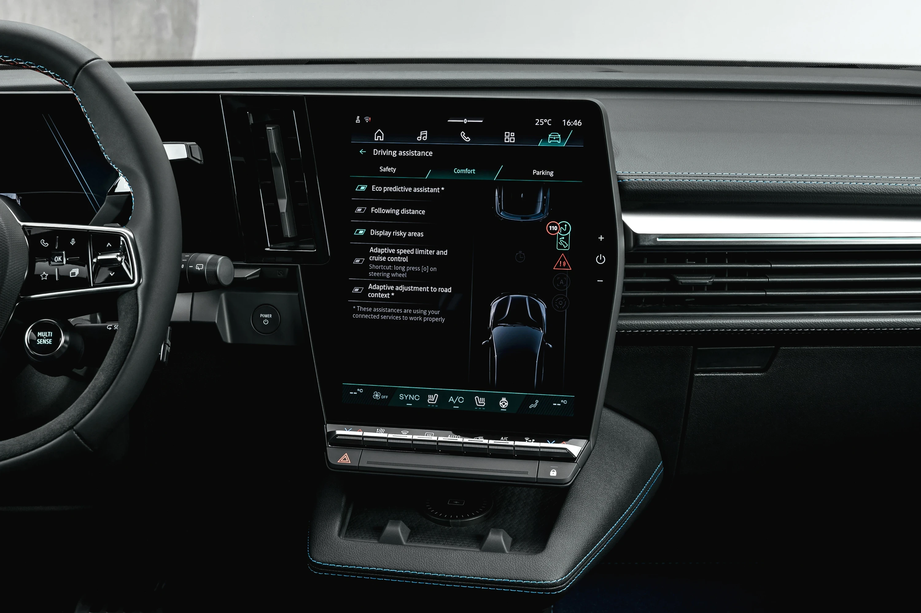 Renault Megane E-Tech 67 kWh screens view