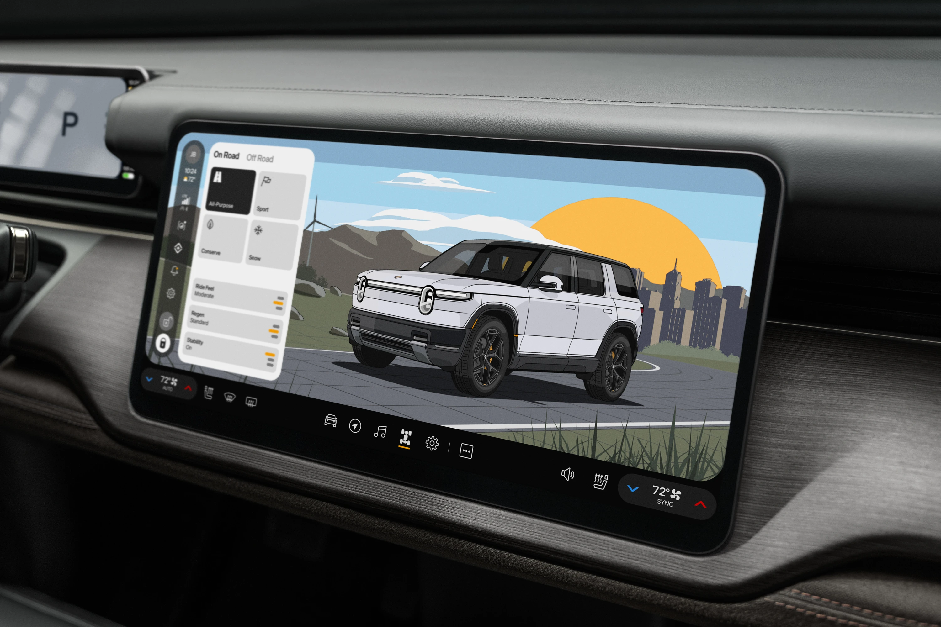 Rivian R2 Dual-Motor AWD screens view
