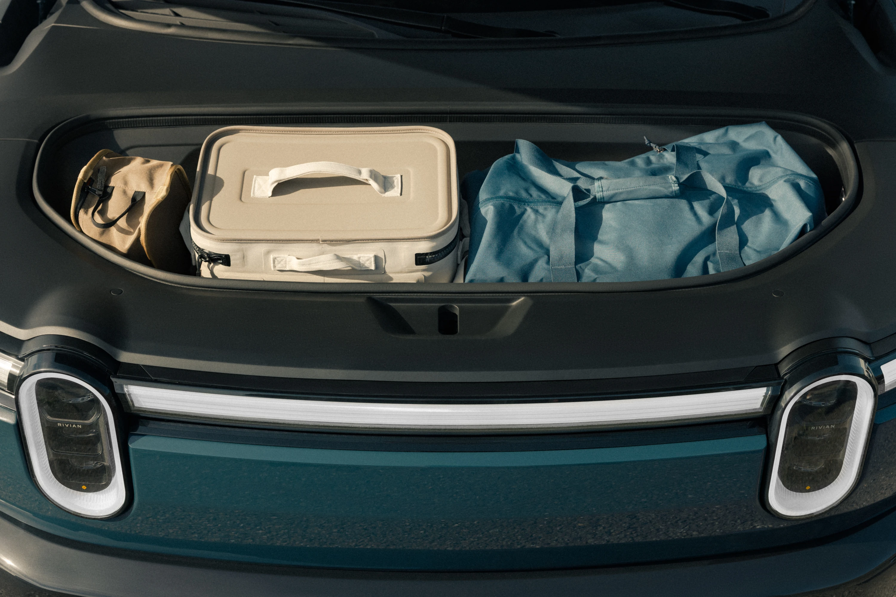 Rivian R2 RWD Long Range frunk view