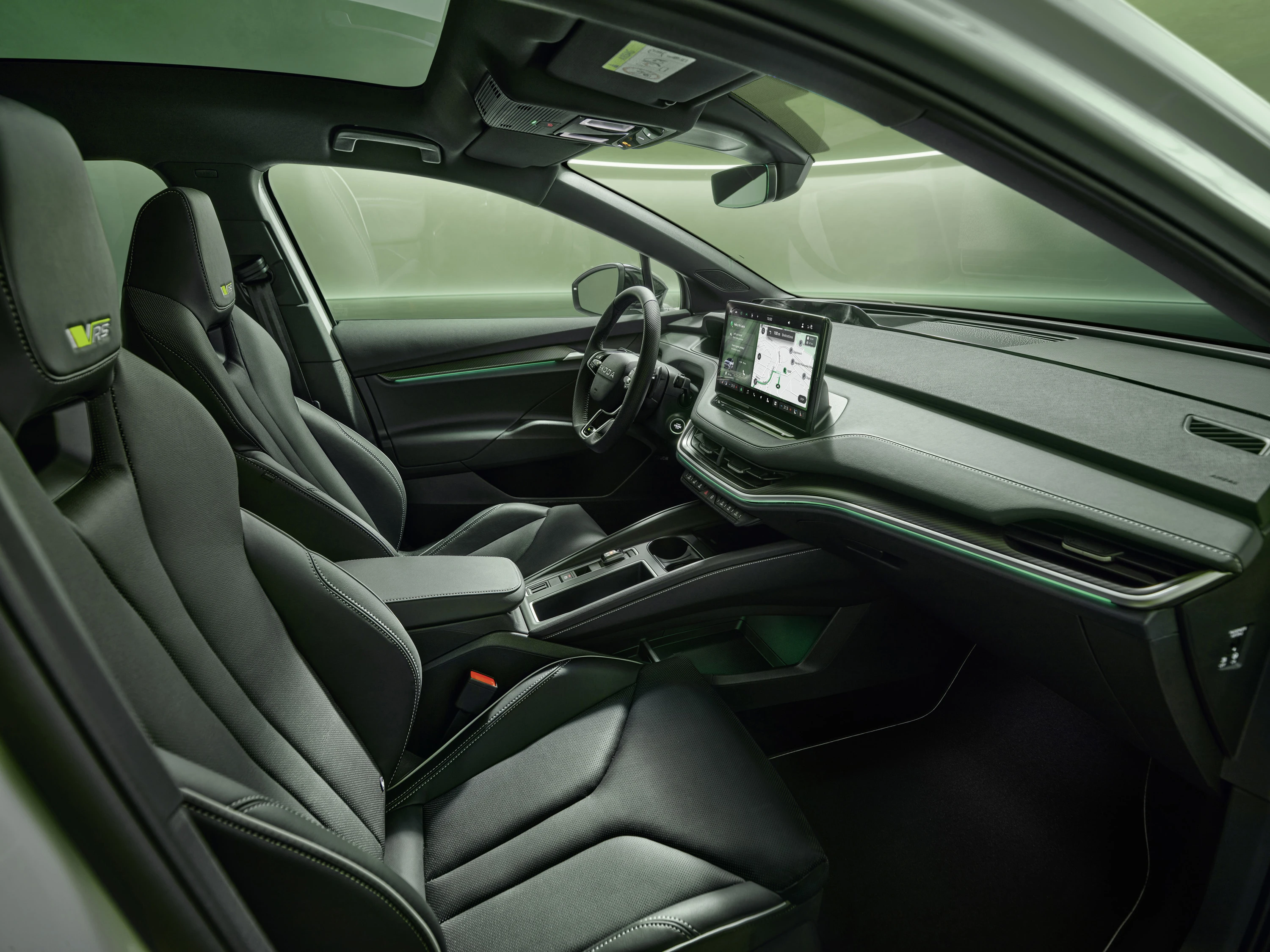 SKODA ENYAQ COUPÉ RS frontseats view