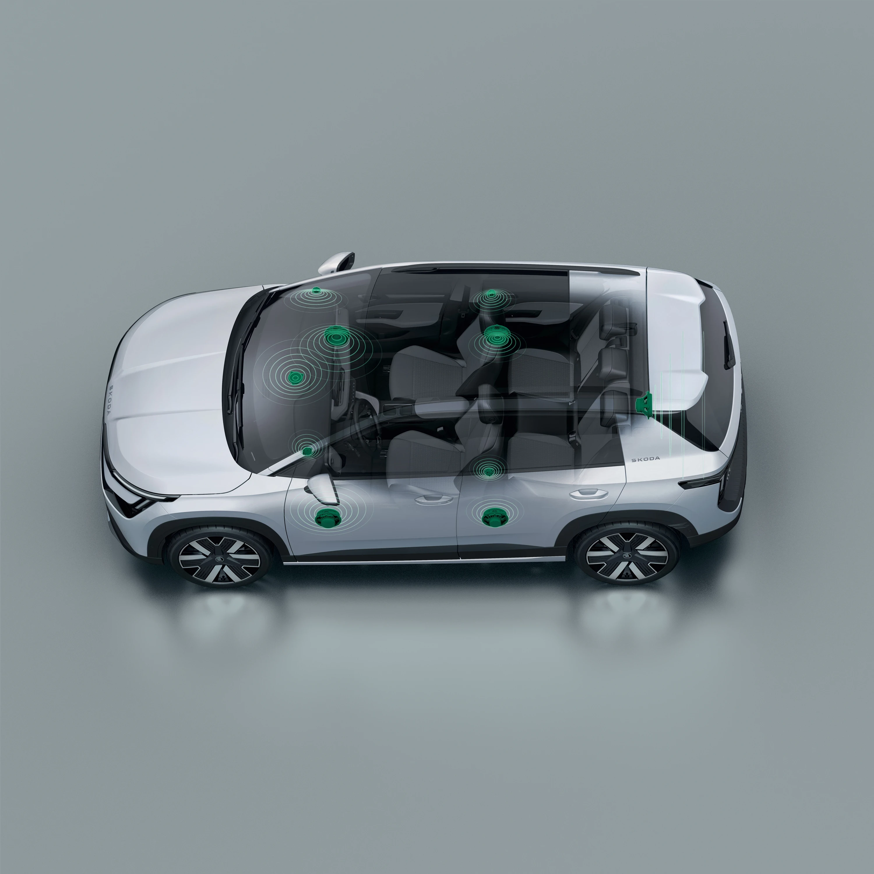 Skoda Epiq 55 speakers view