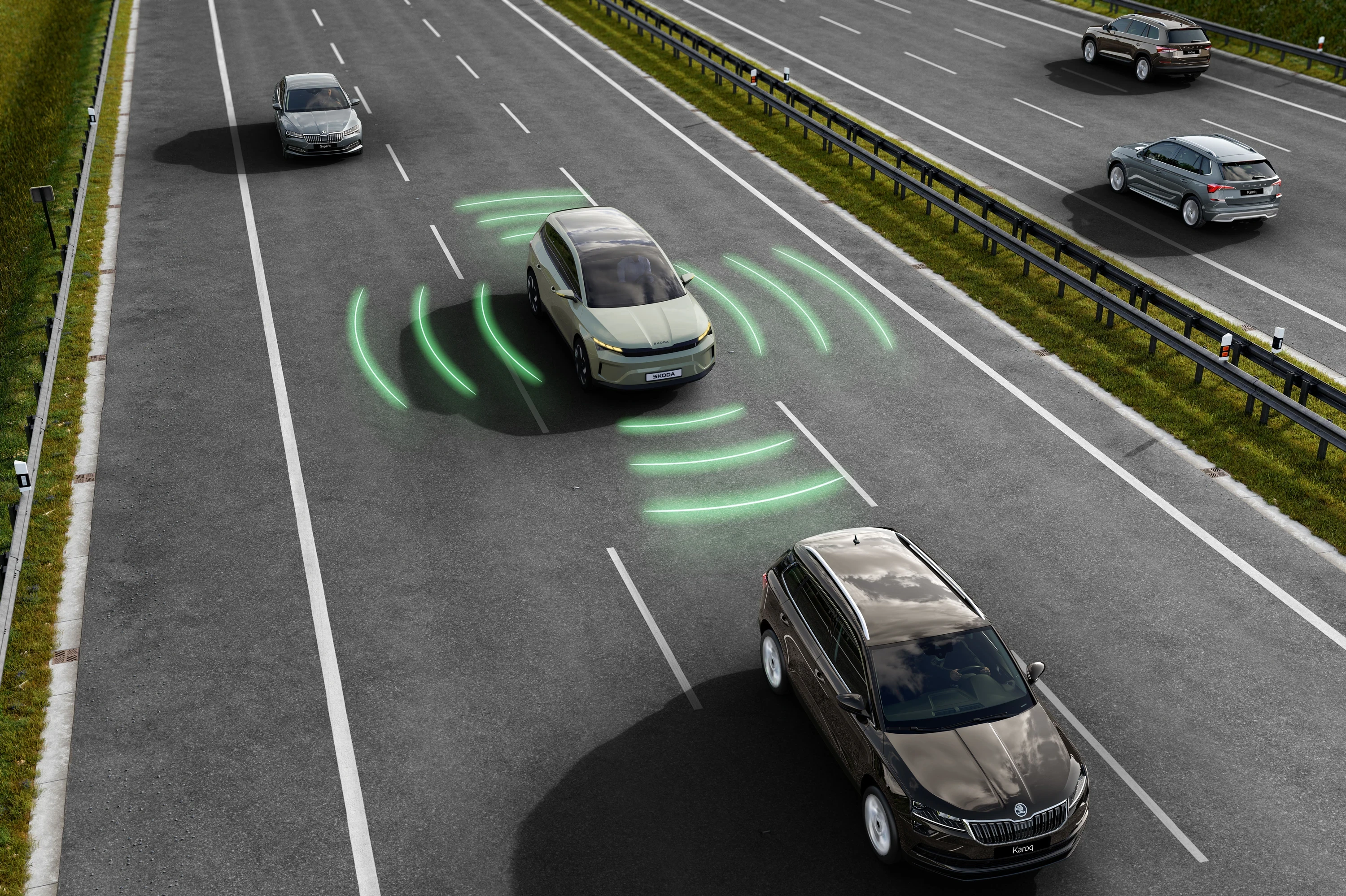 Skoda Epiq 55 sensors view