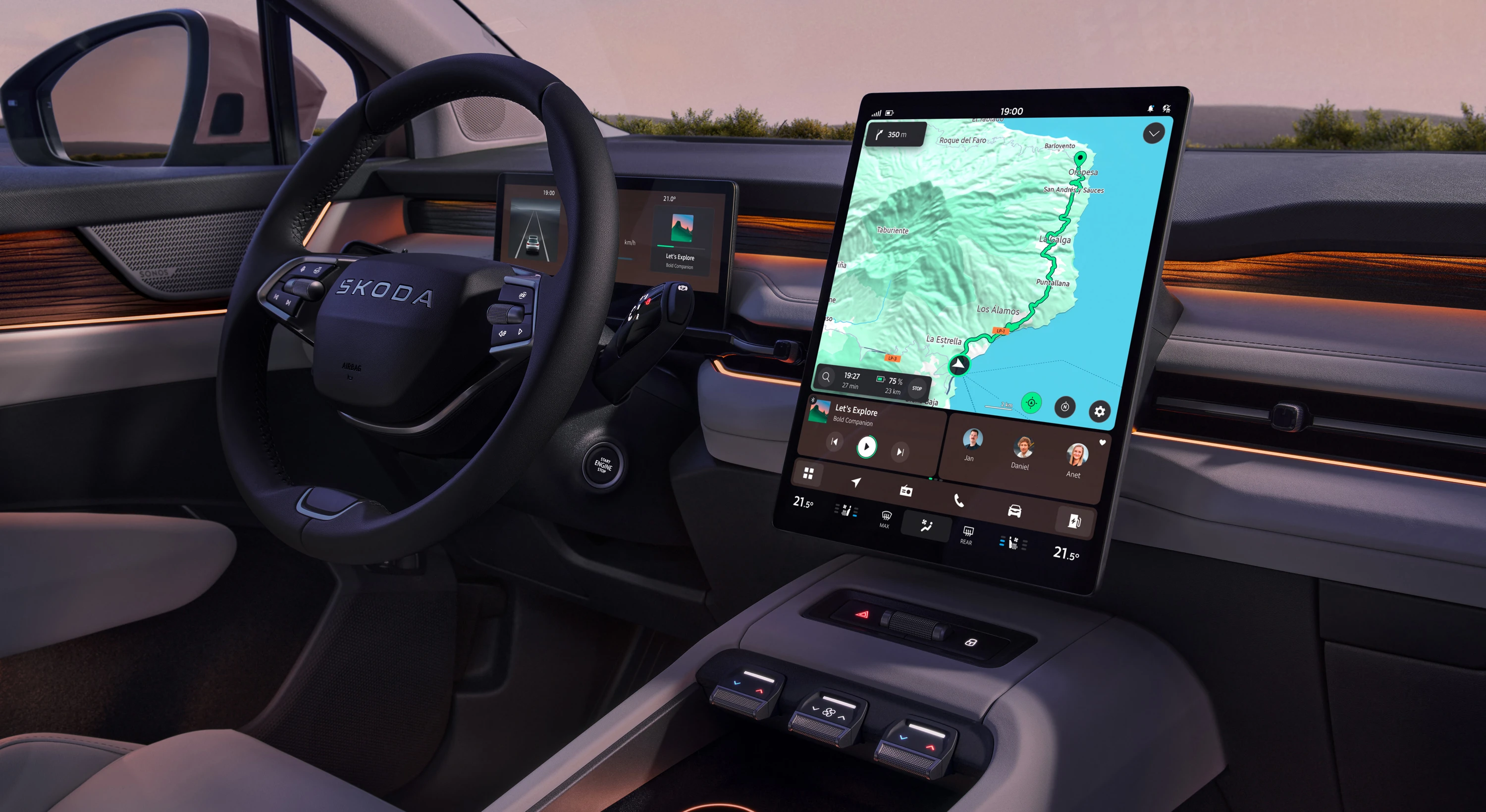 Skoda Peaq 90x screens view