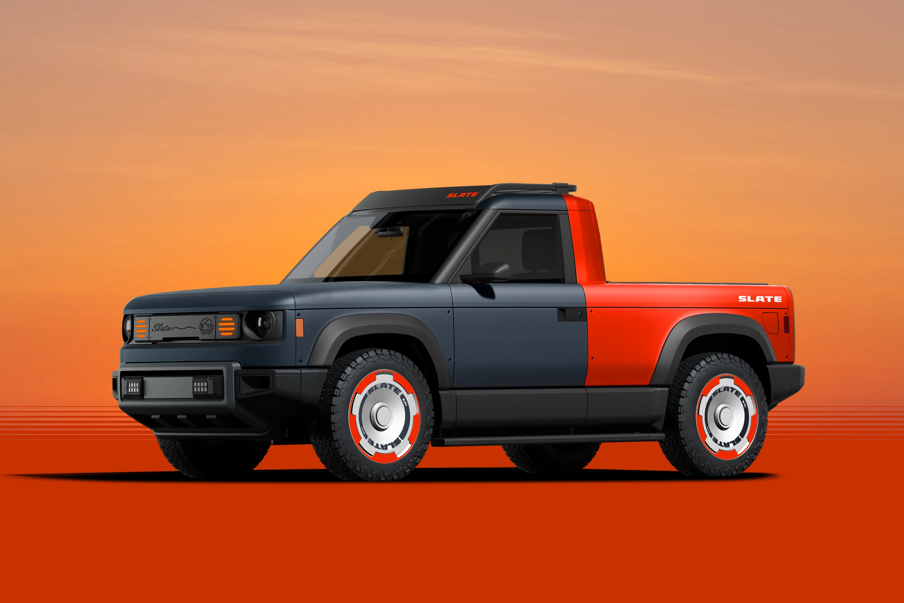 Slate Truck 65 kWh exterior view