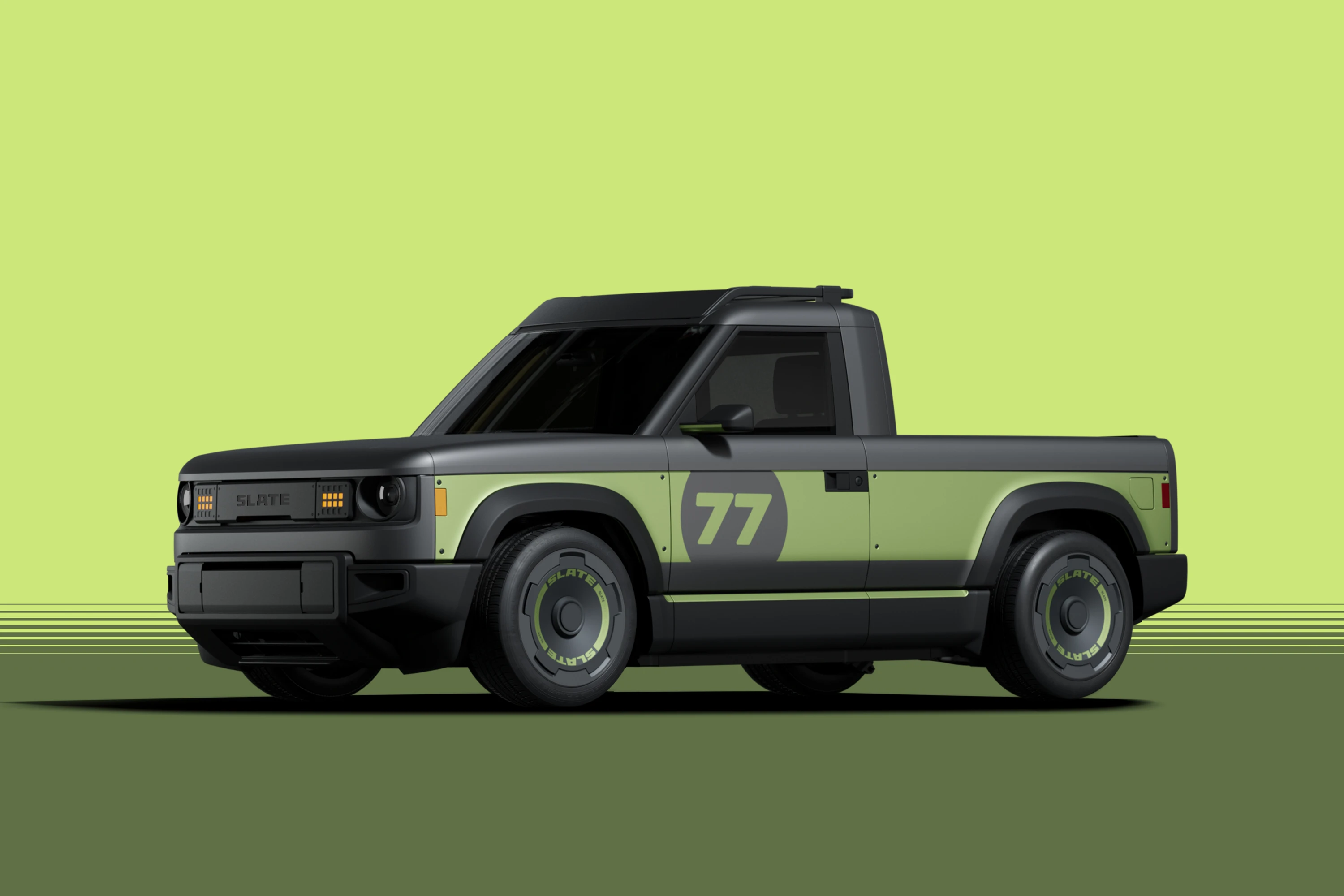 Slate Truck 65 kWh exterior view