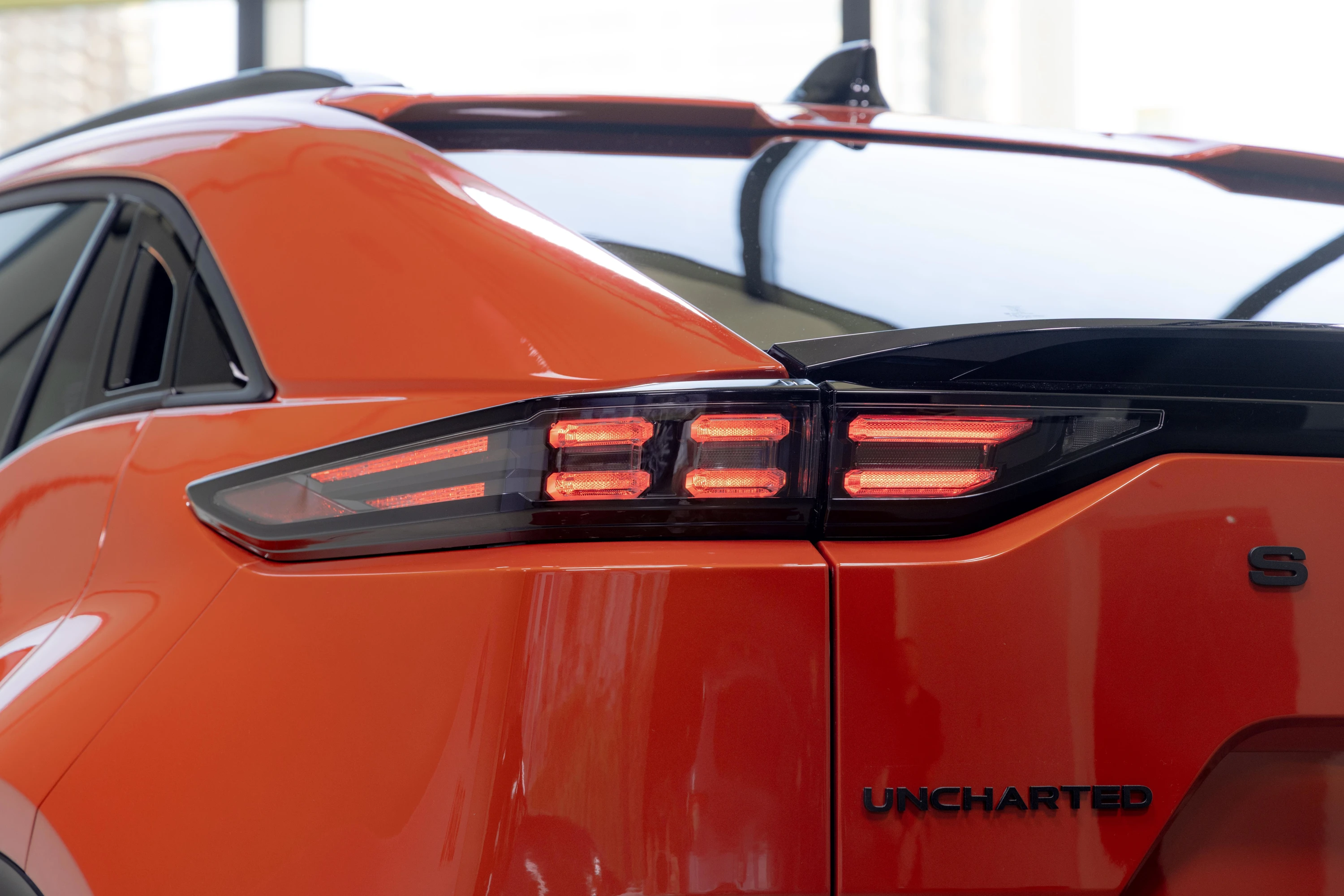 Subaru Uncharted AWD 77 kWh taillights view