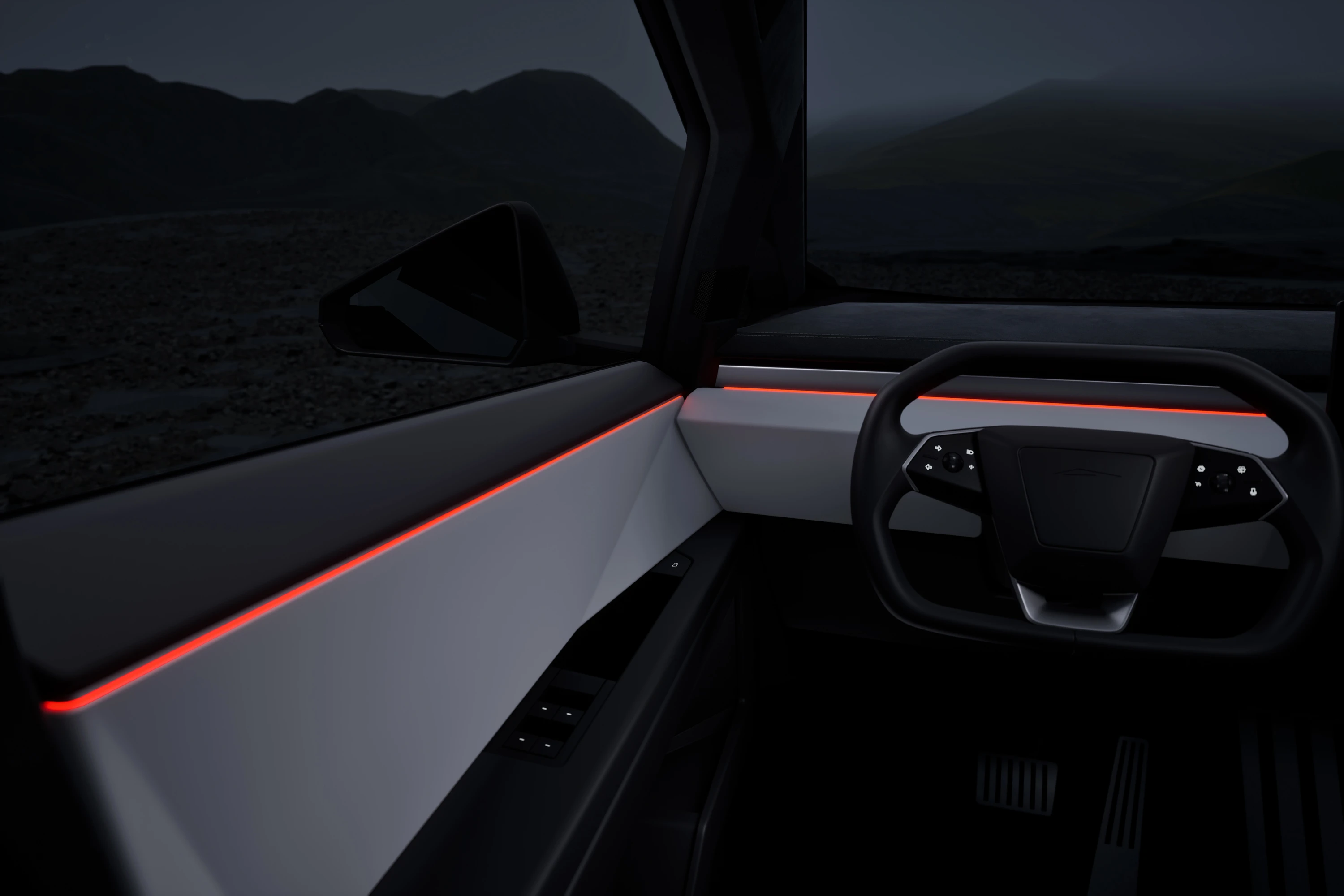 Tesla Cybertruck AWD interior view