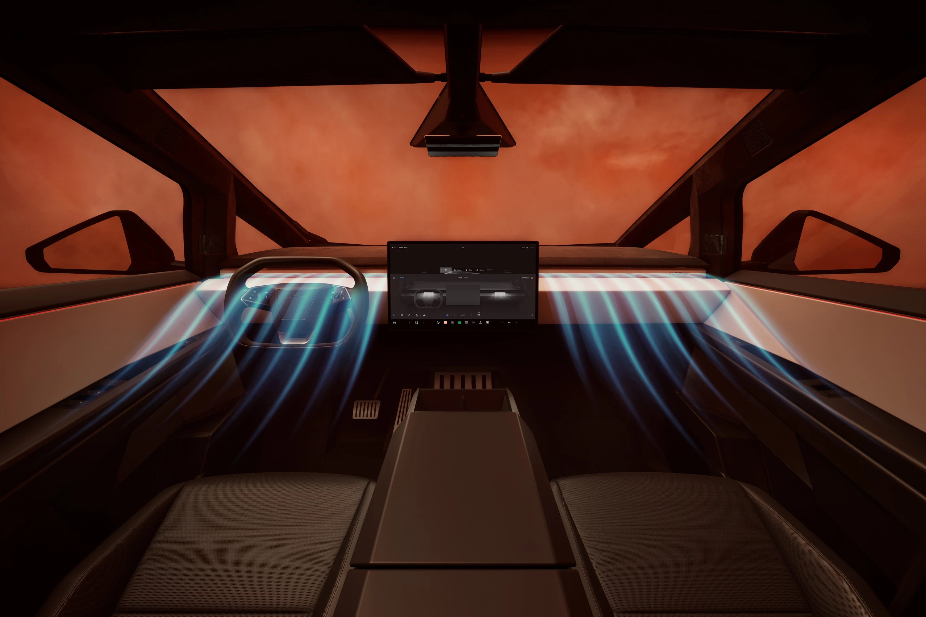 Tesla Cybertruck AWD aircondition view