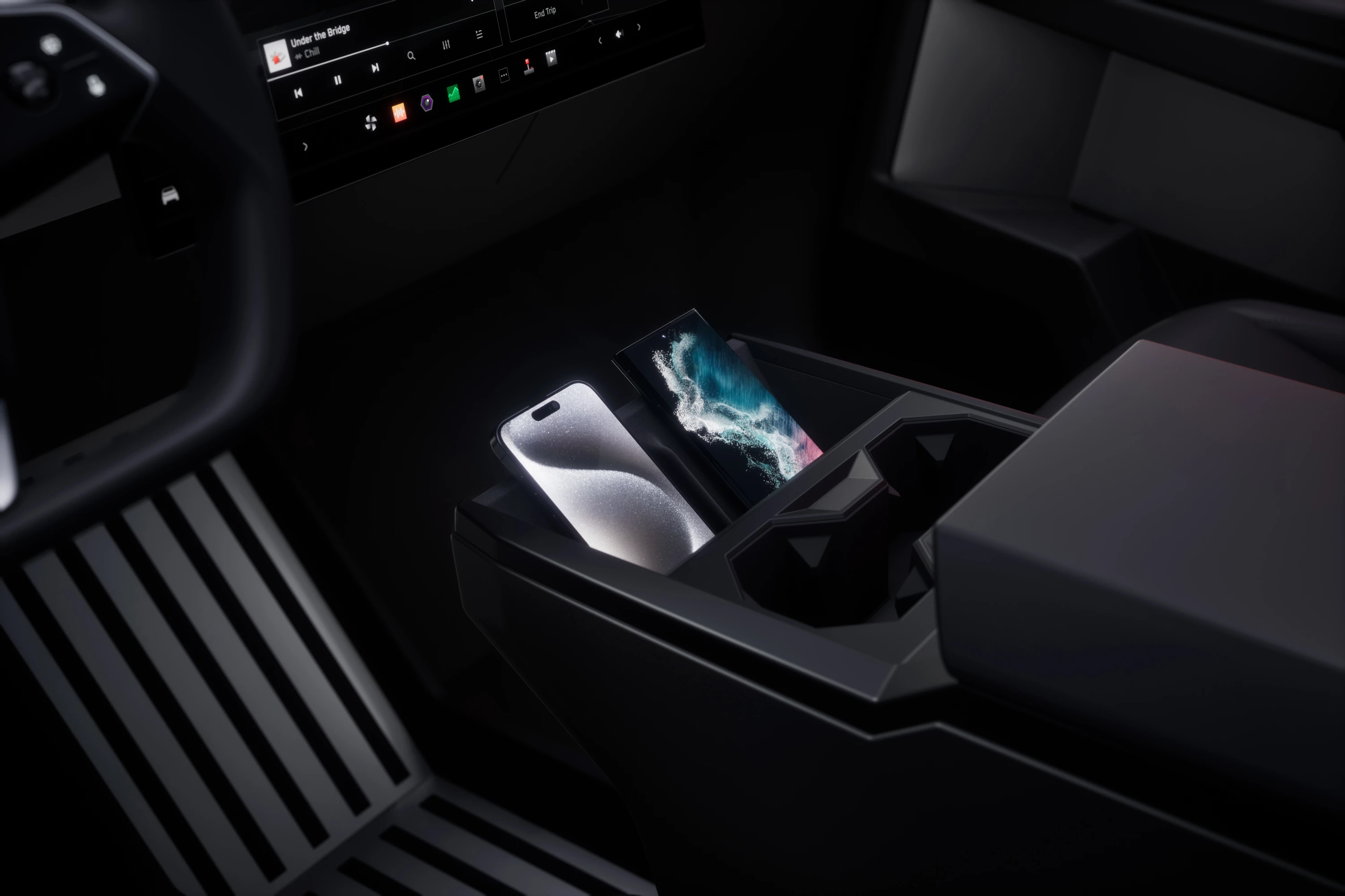 Tesla Cybertruck AWD interior view