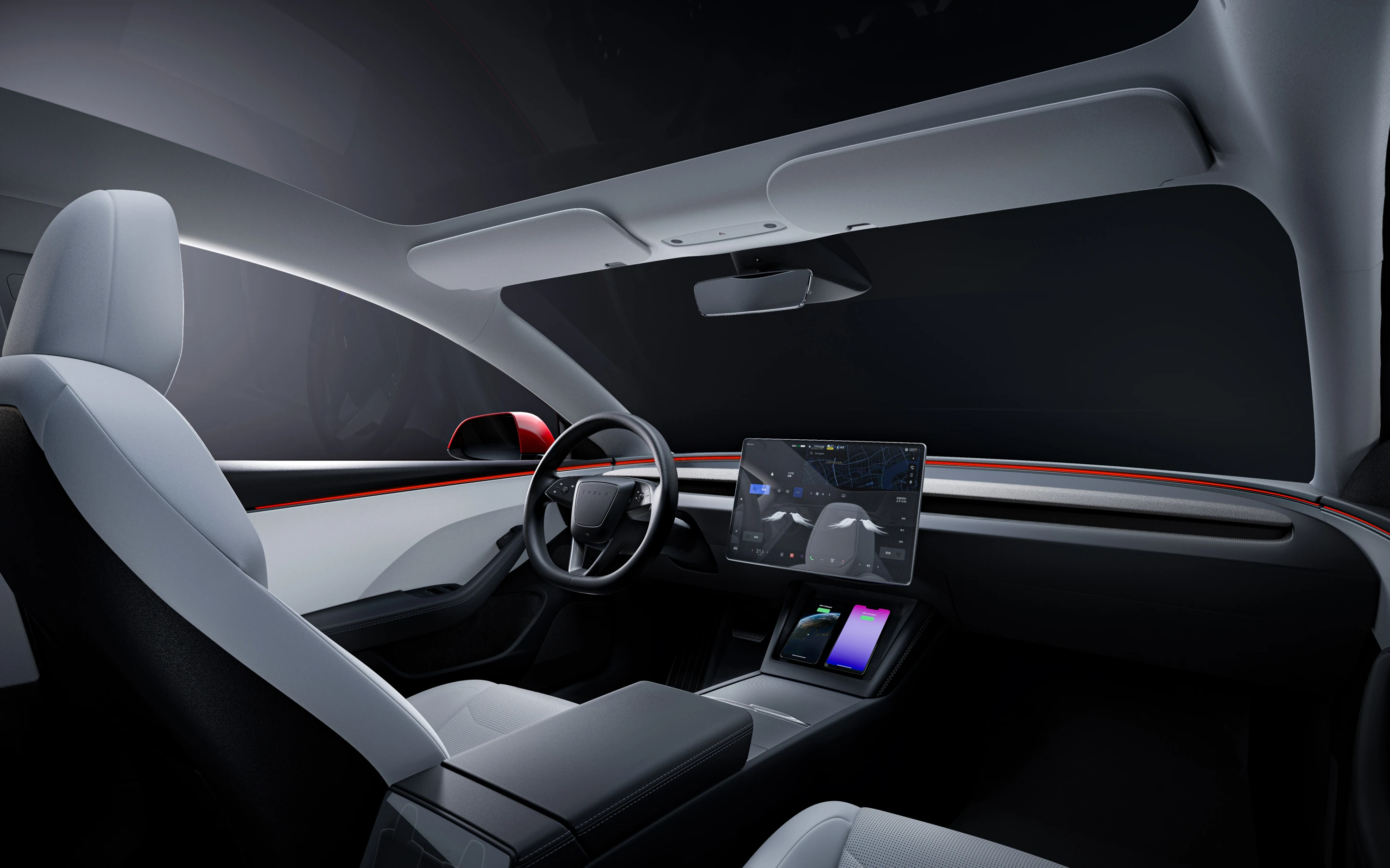 Tesla Model 3 Long Range interior view