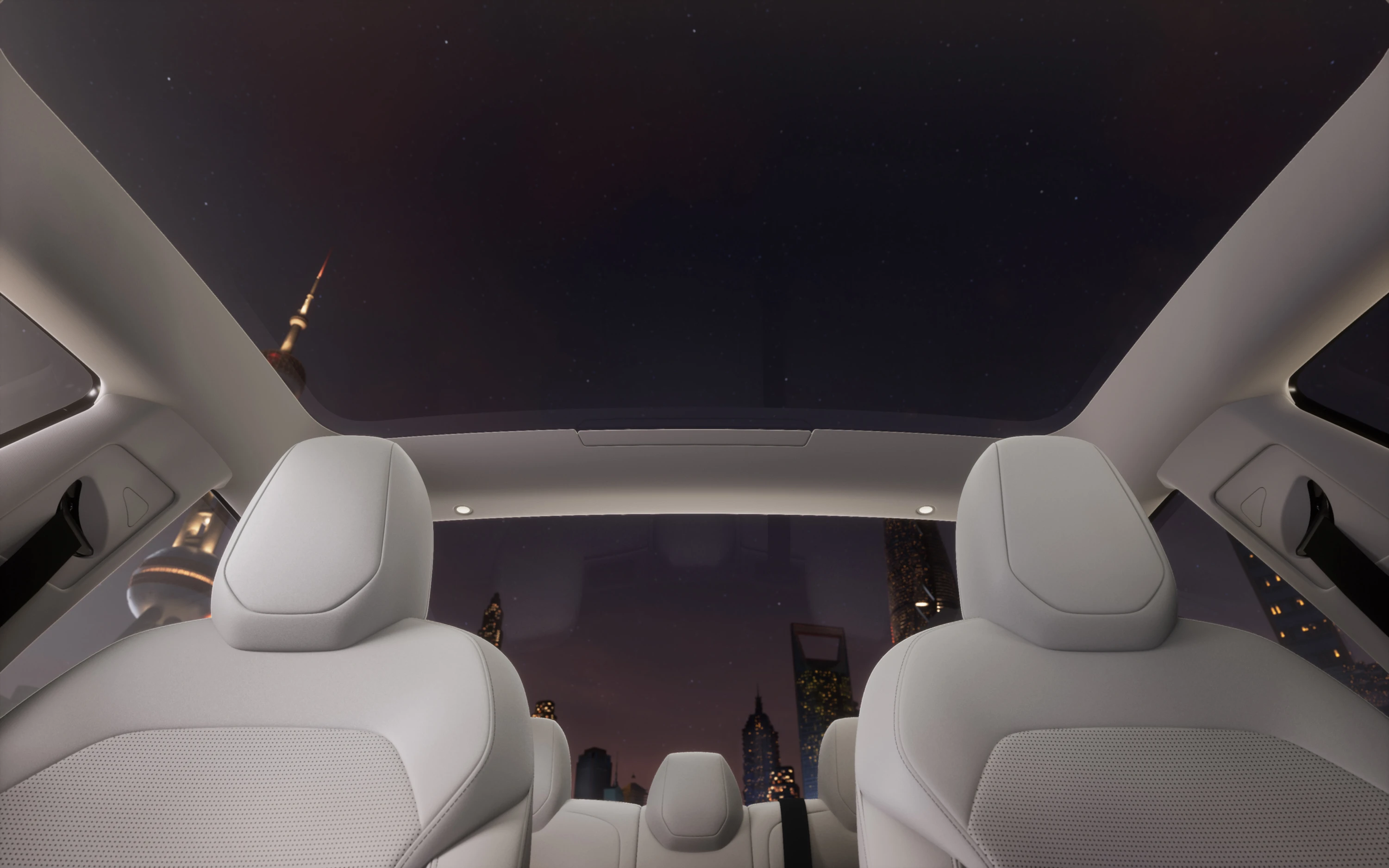 Tesla Model 3 Long Range roof view