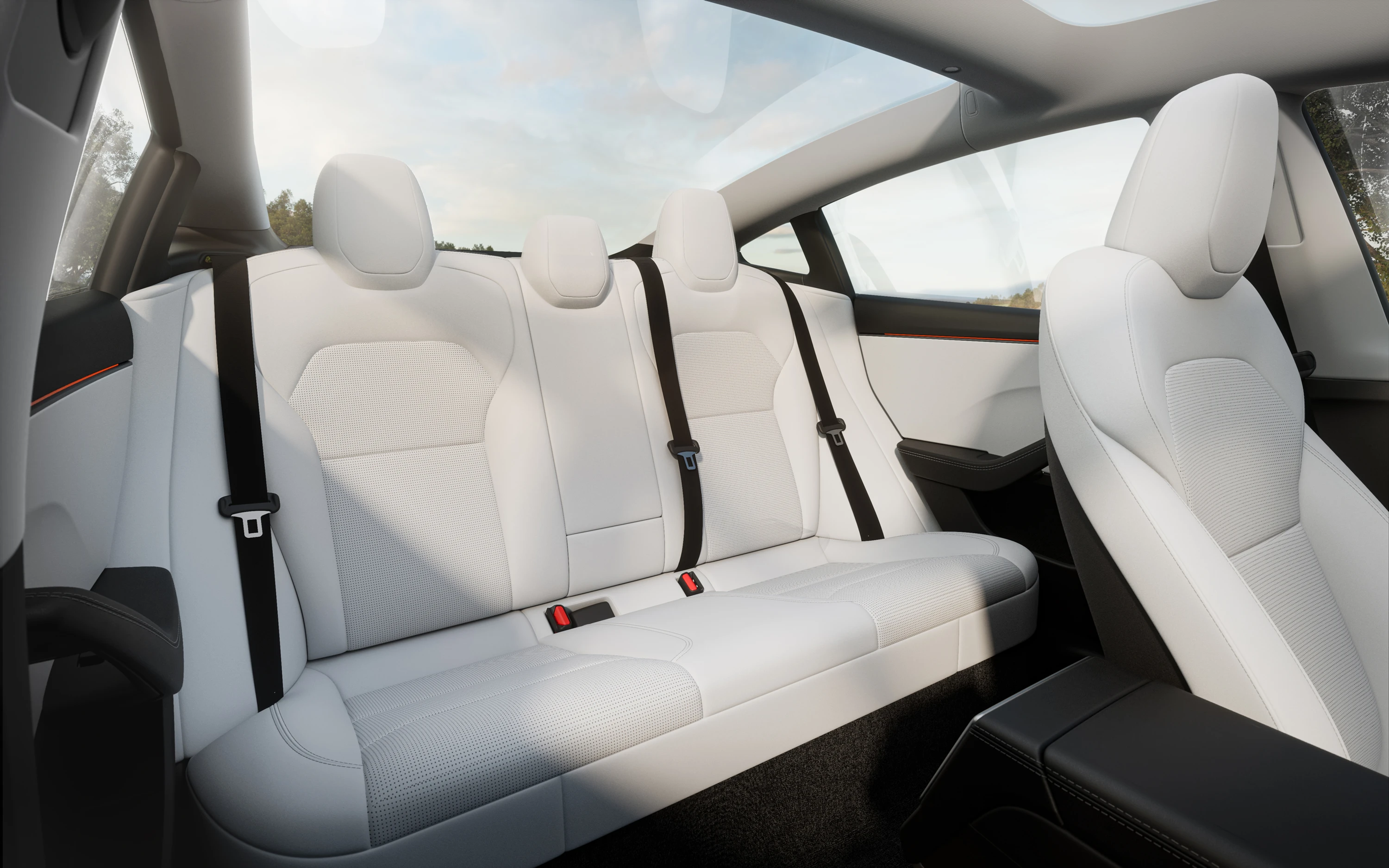 Tesla Model 3 Long Range secondrowseats view