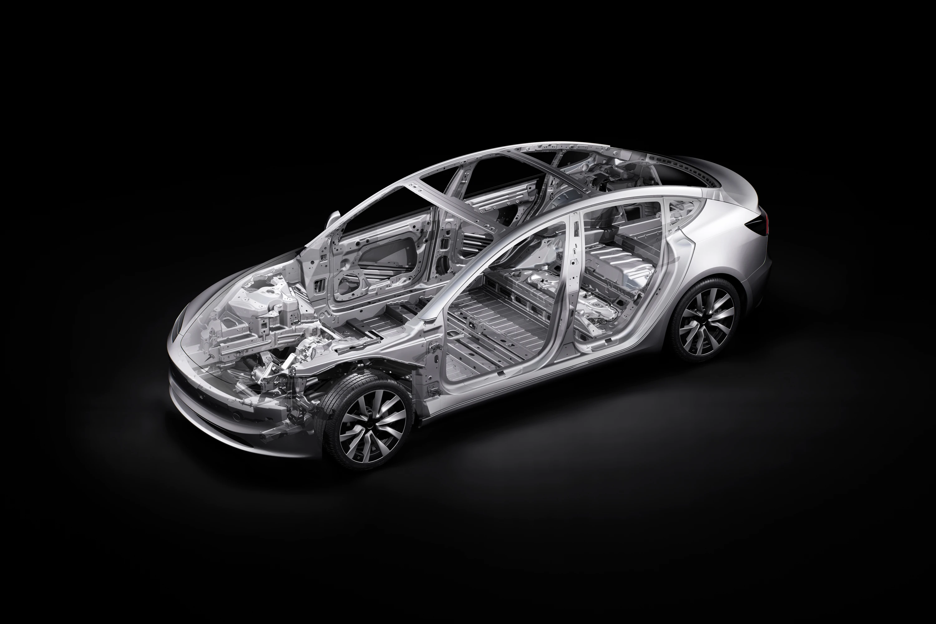 Tesla Model 3 Long Range technology view