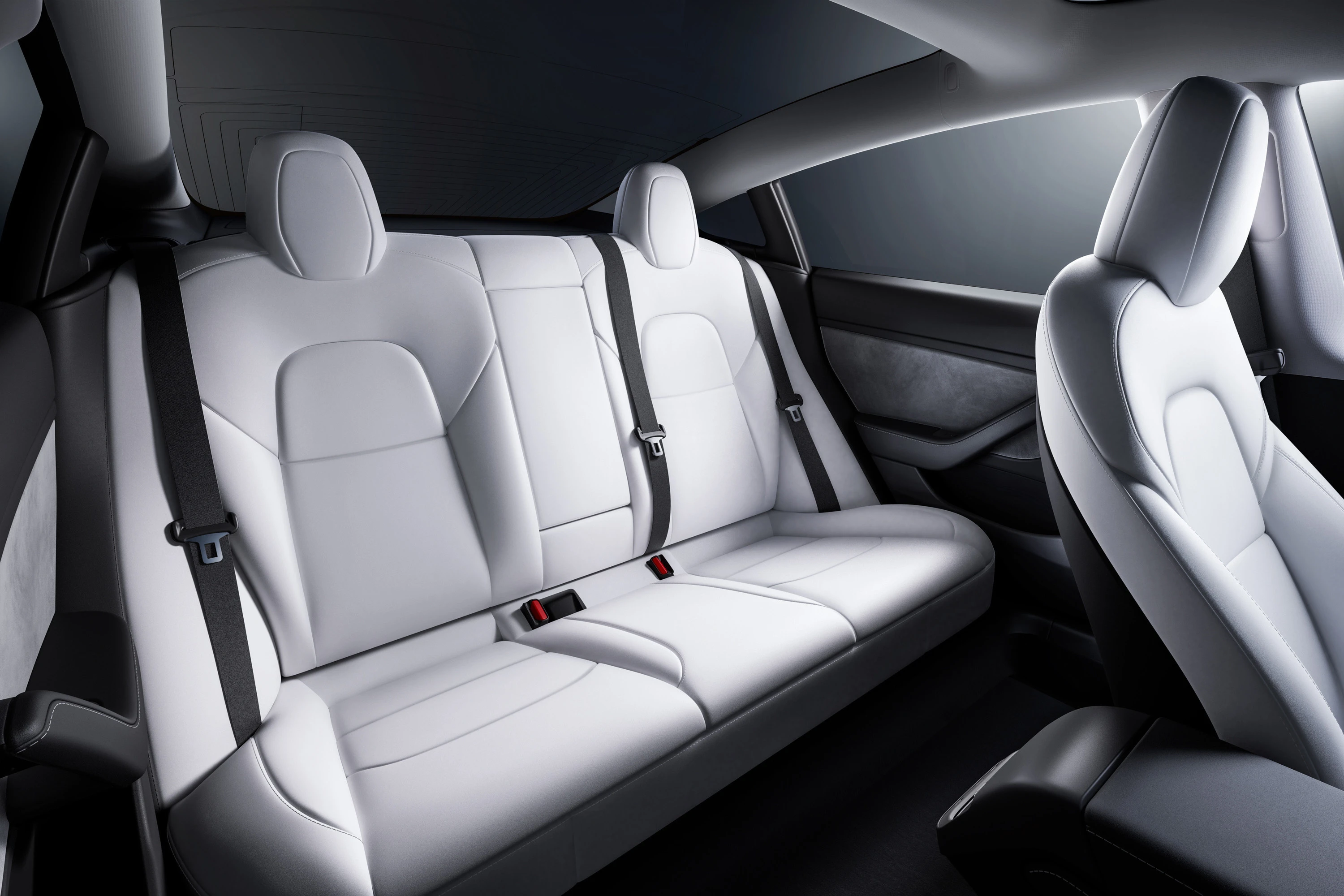 Tesla Model 3 Long Range (GEN1) secondrowseats view