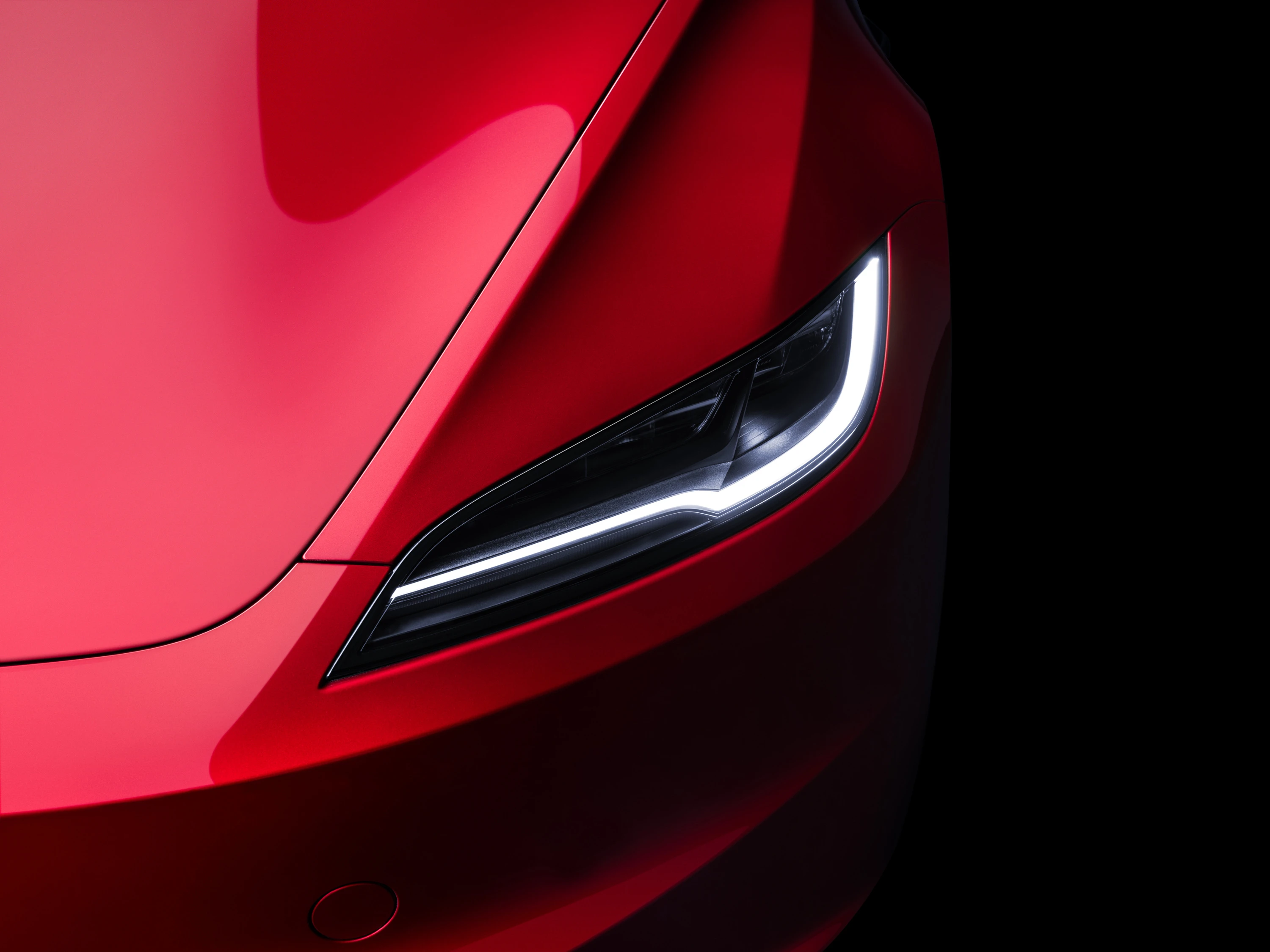 Tesla Model 3 Long Range headlights view