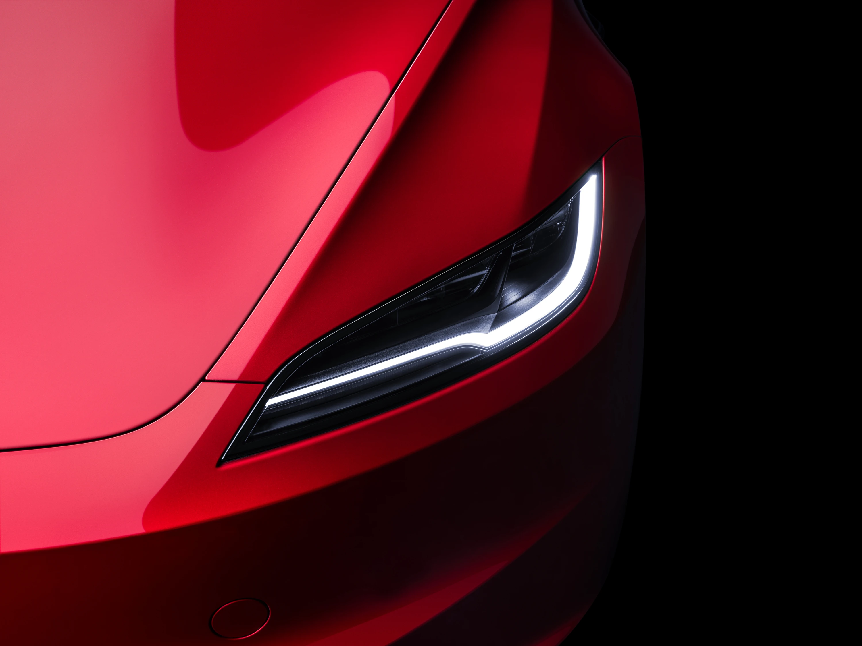Tesla Model 3 Long Range RWD headlights view