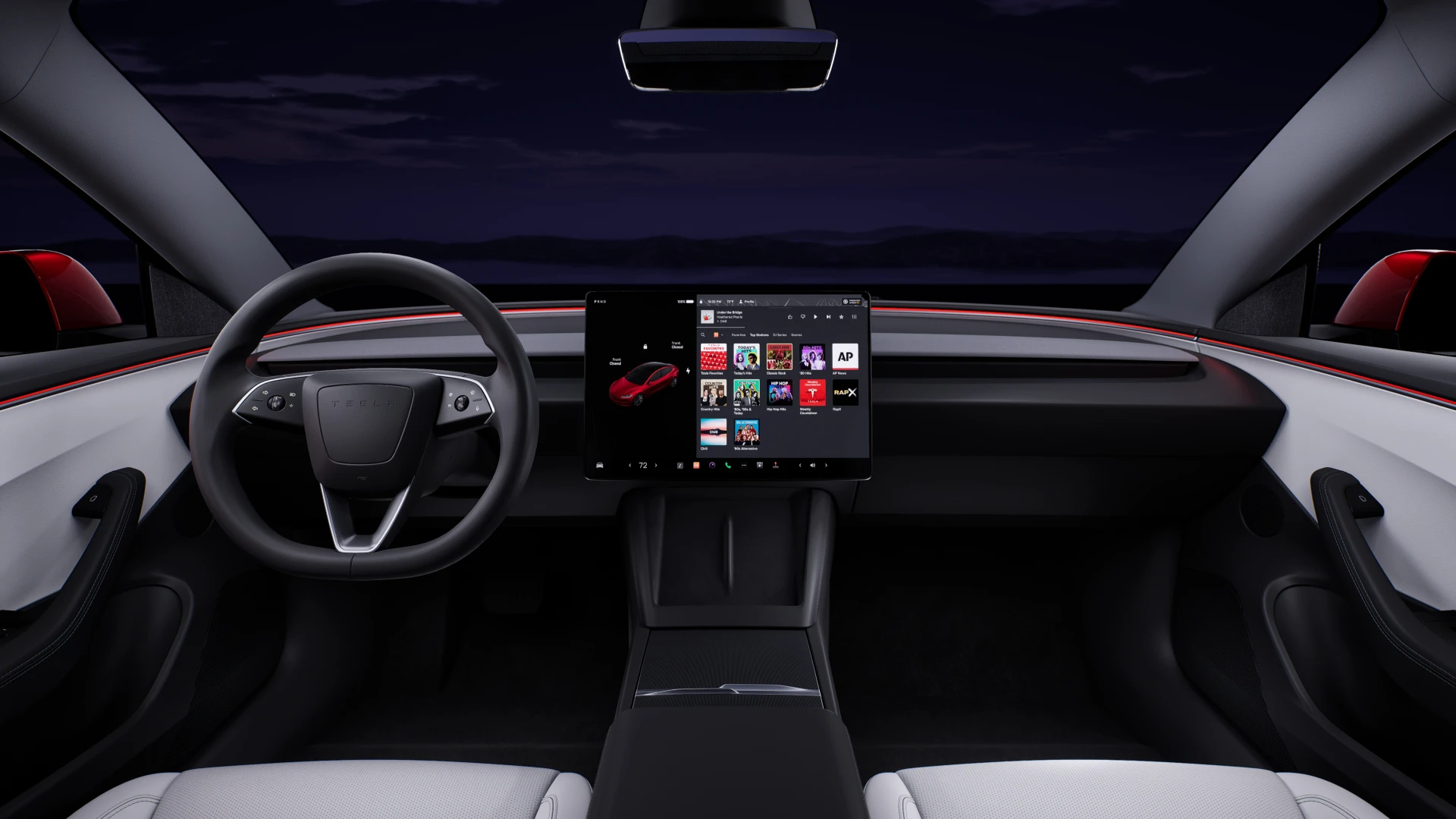 Tesla Model 3 Long Range RWD interior view