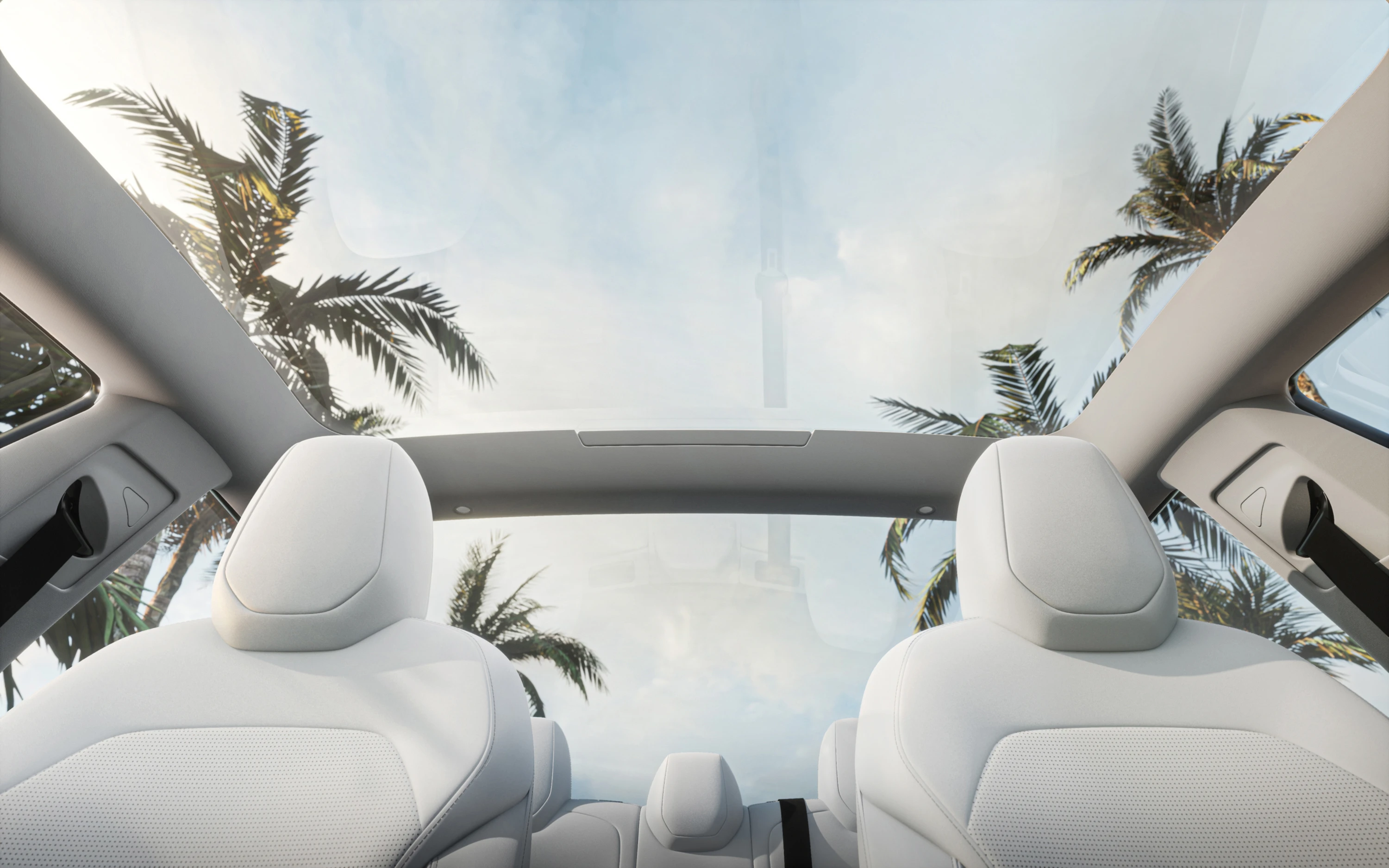 Tesla Model 3 Long Range RWD roof view