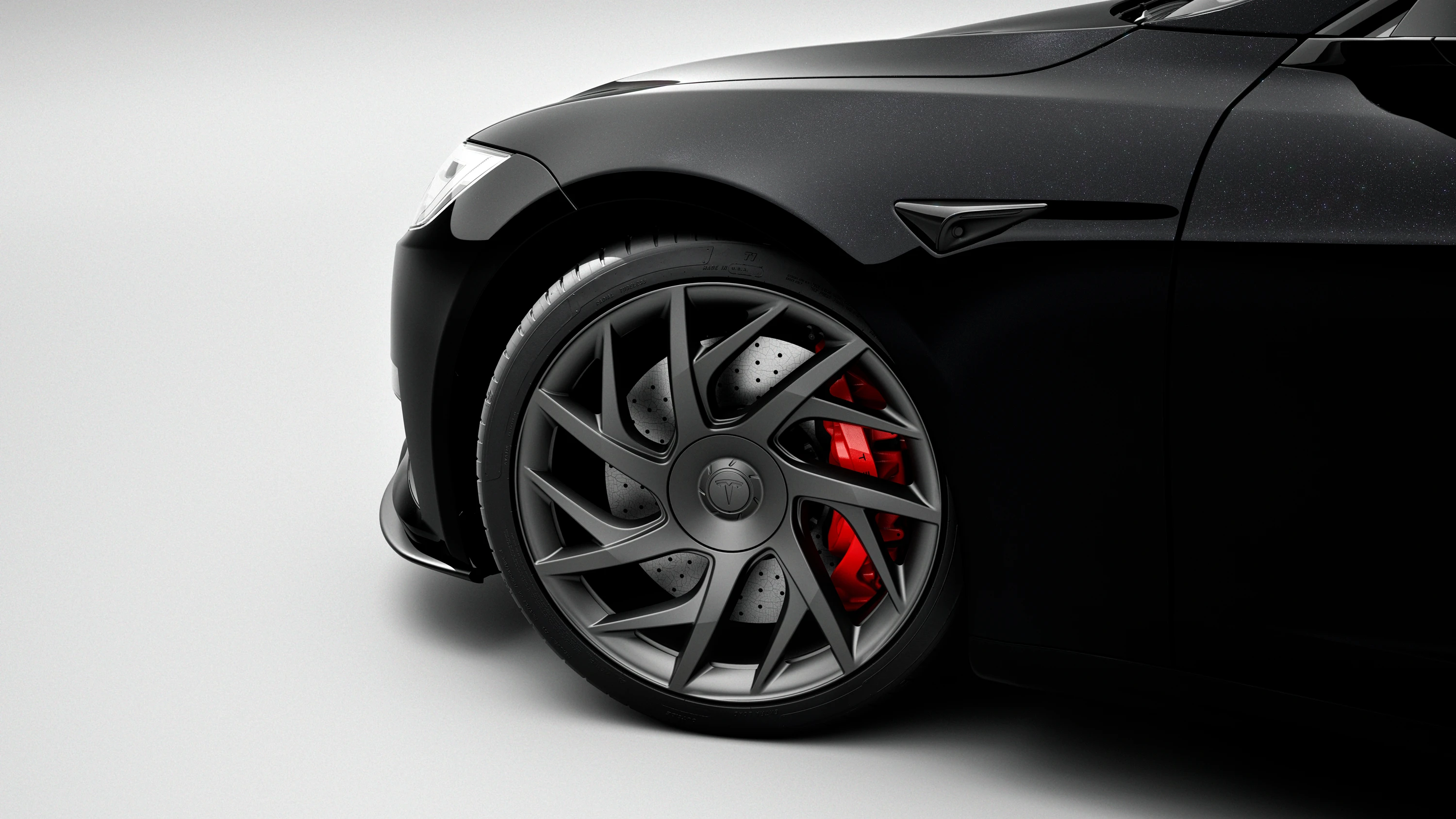 Tesla Model S AWD wheels view