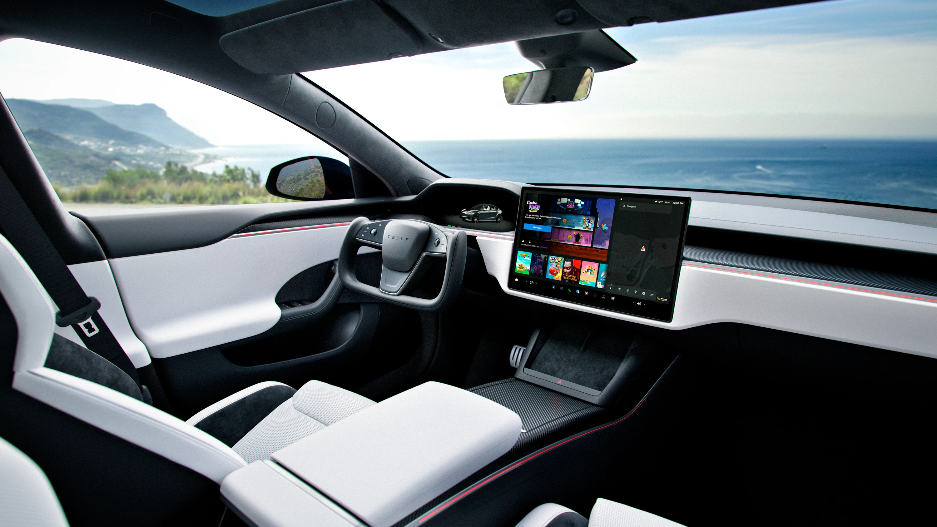 Tesla Model S Plaid interior view