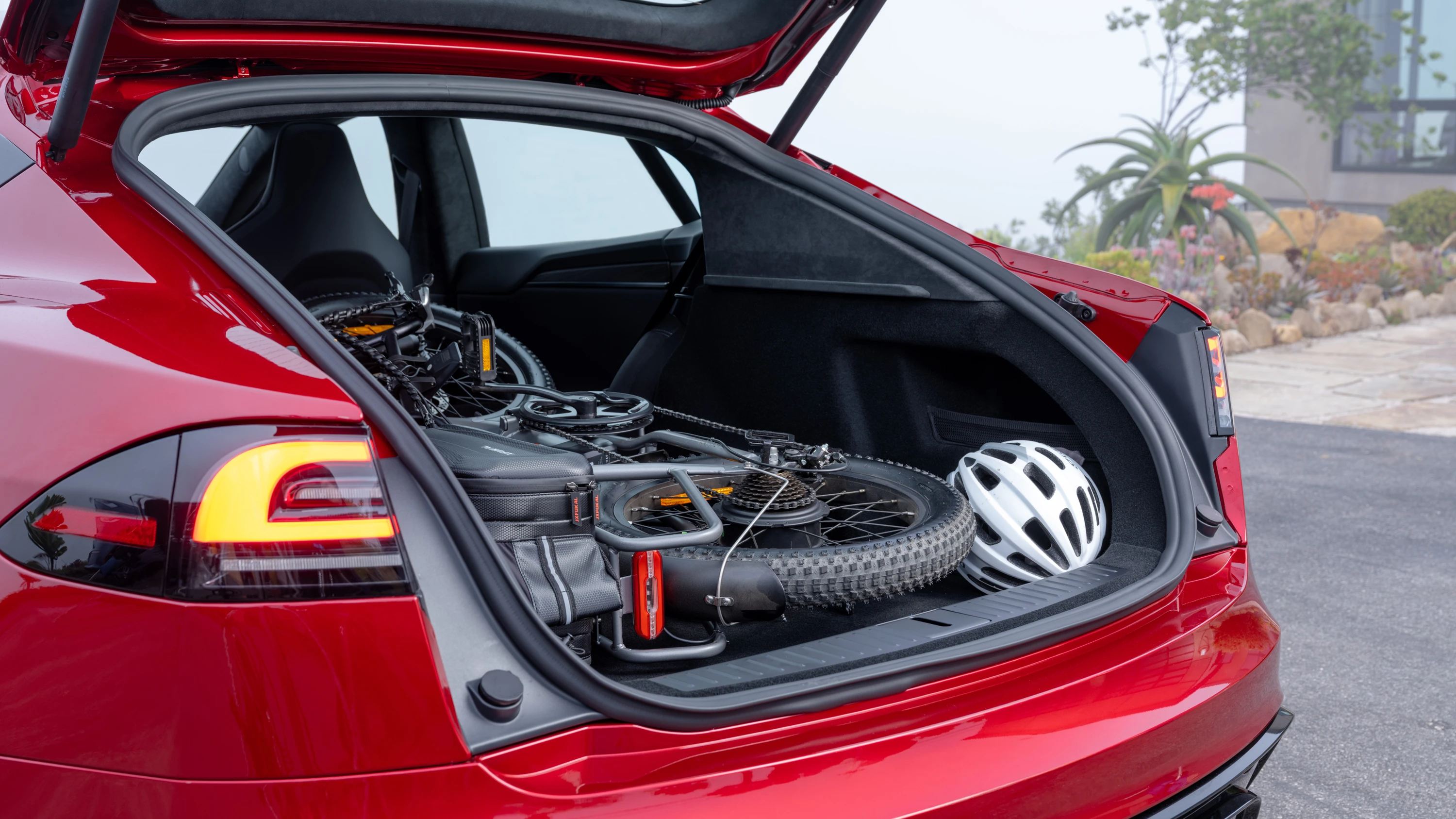 Tesla Model S Plaid trunk view