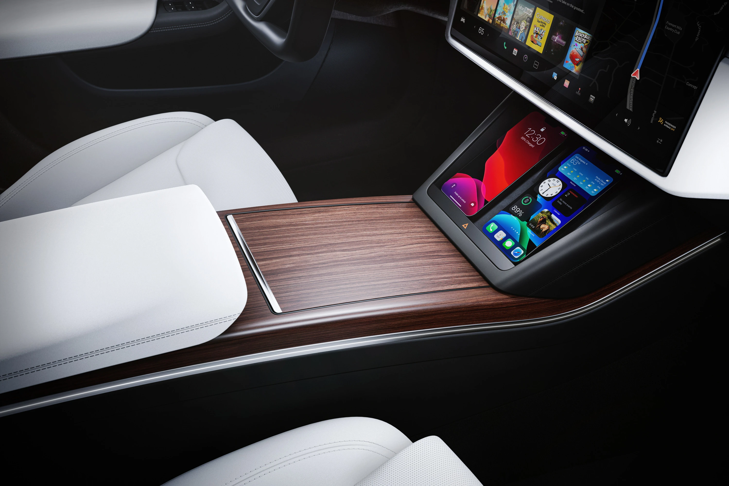Tesla Model S Standard Range interior view