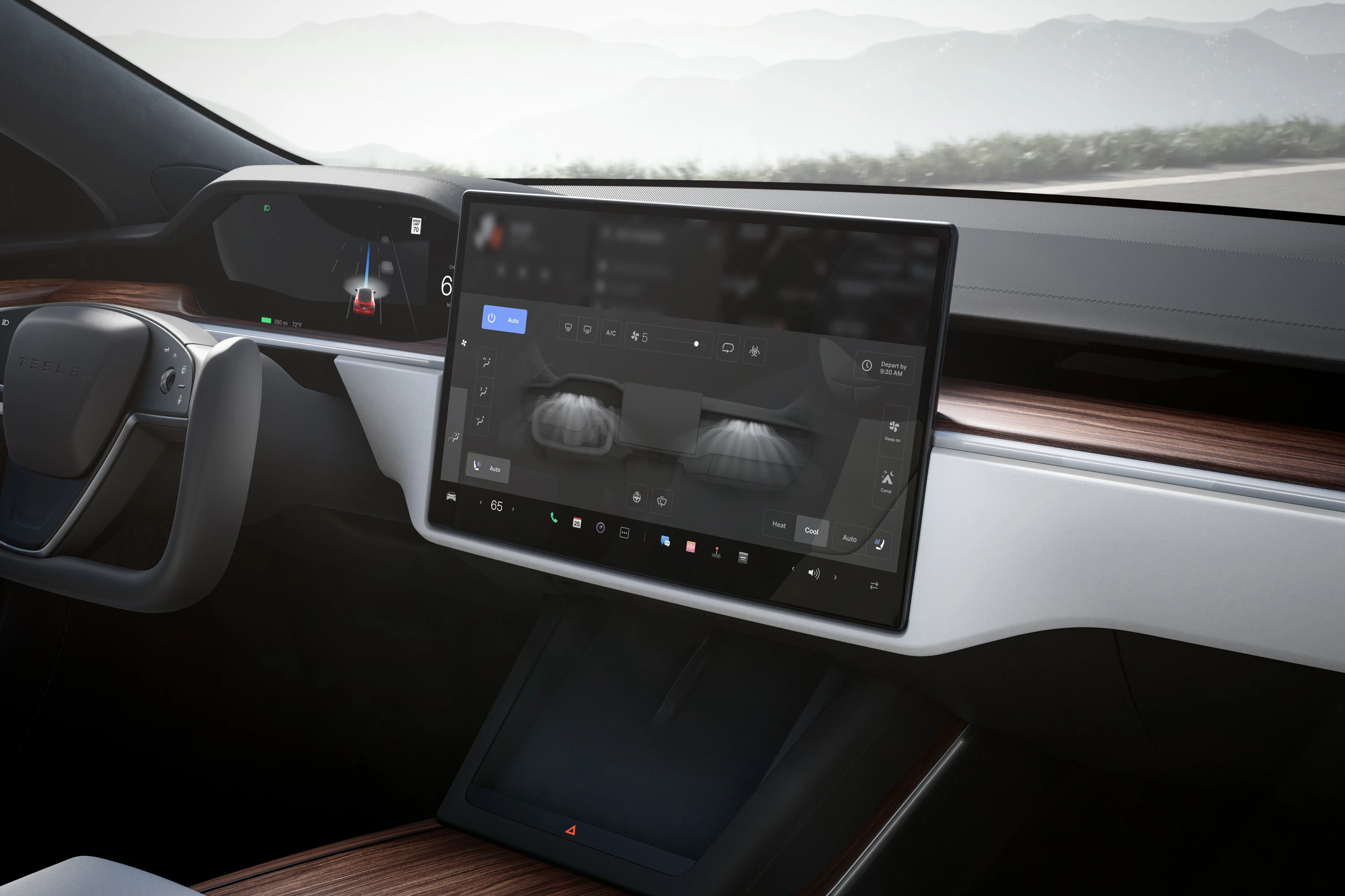 Tesla Model S Standard Range screens view