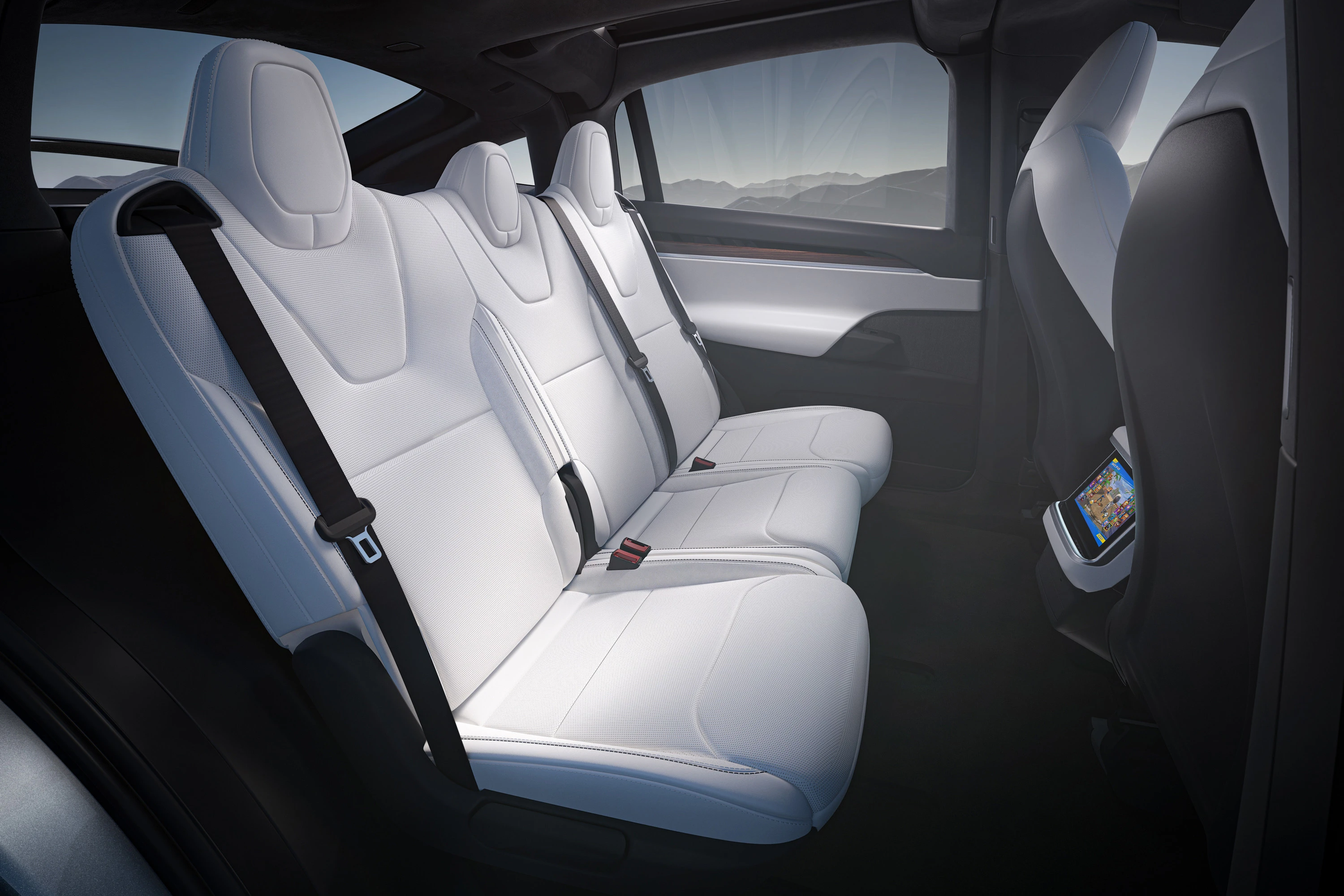 Tesla Model X Standard Range secondrowseats view