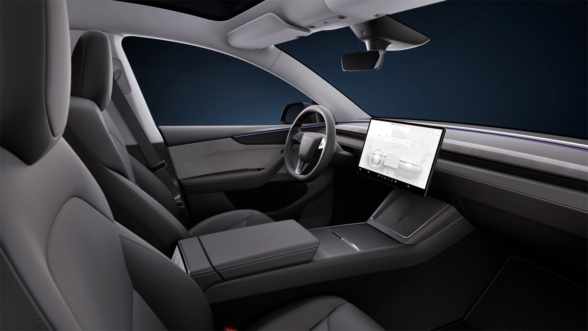 Tesla Model Y Long Range interior view