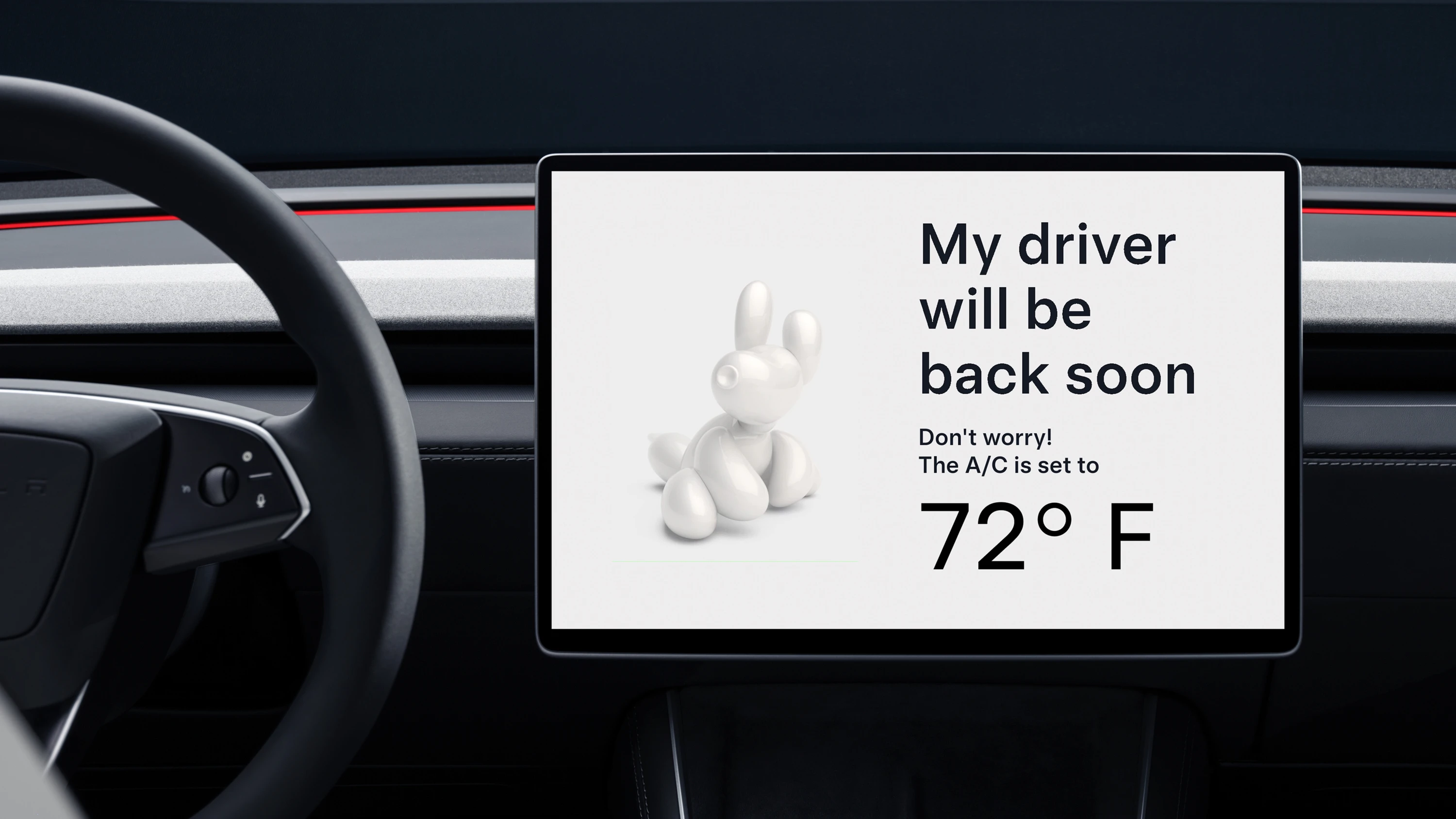 Tesla Model Y Long Range screens view