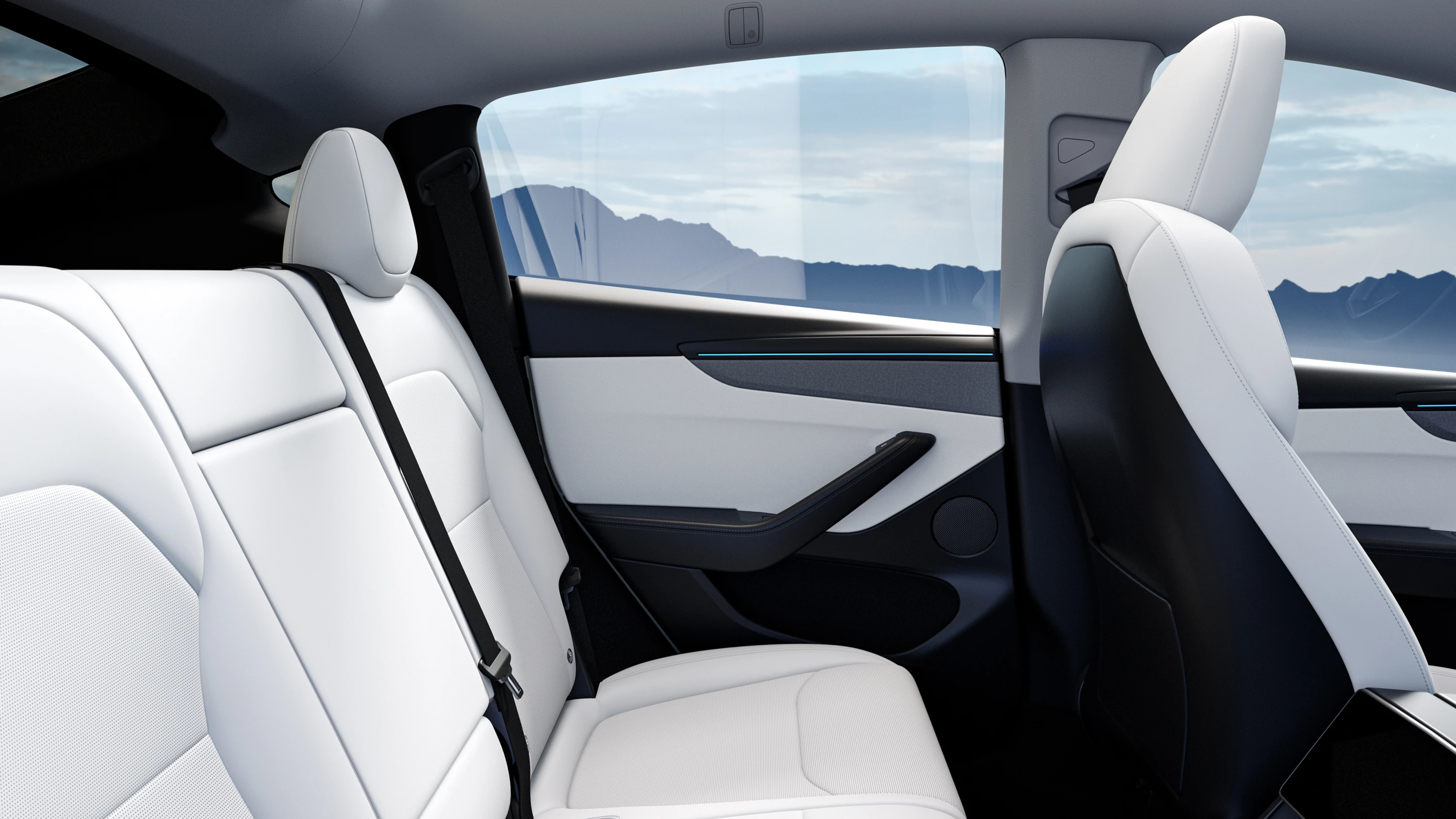 Tesla Model Y Long Range secondrowseats view