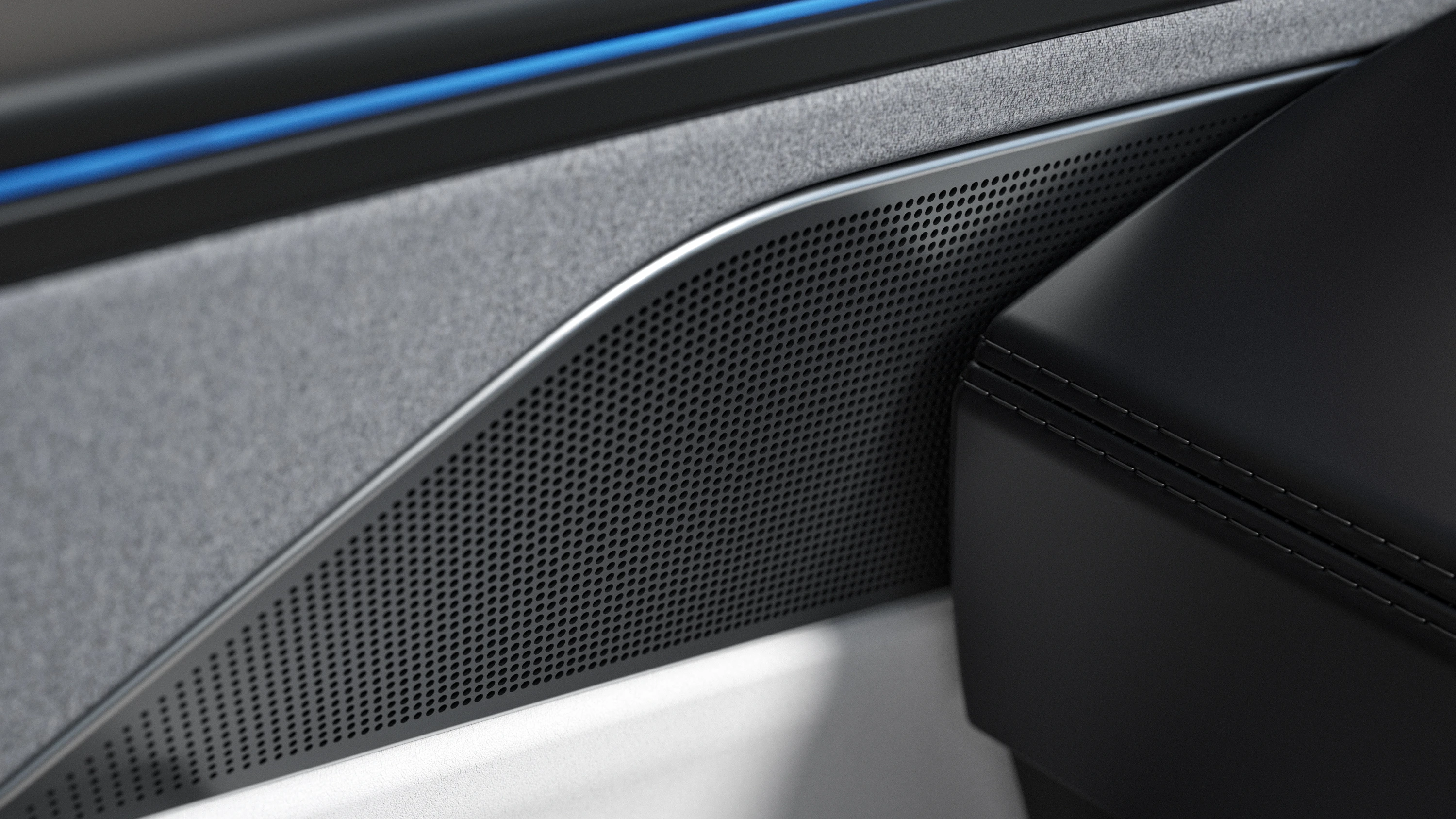 Tesla Model Y Long Range RWD speakers view